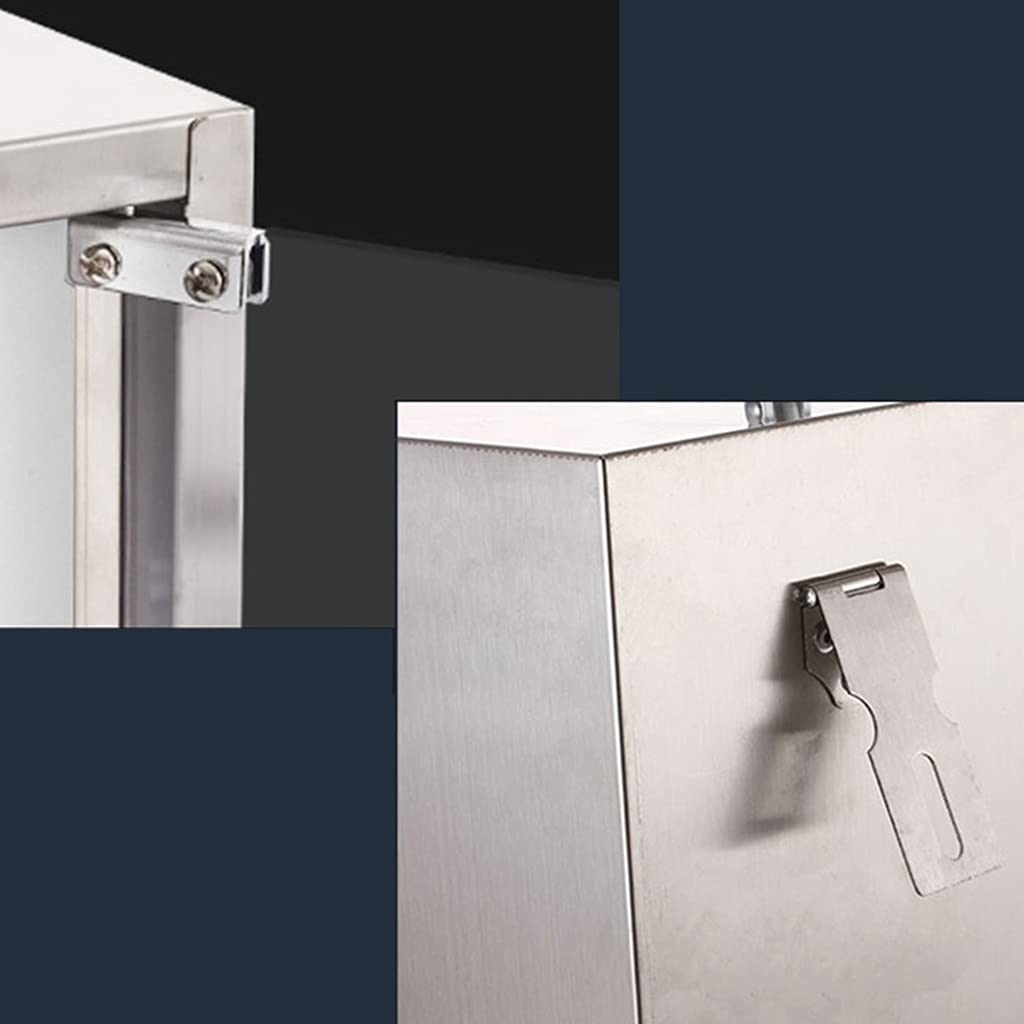 Wall-Mounted Secure Storage Cabinet for Phones & Valuables - Silver 60