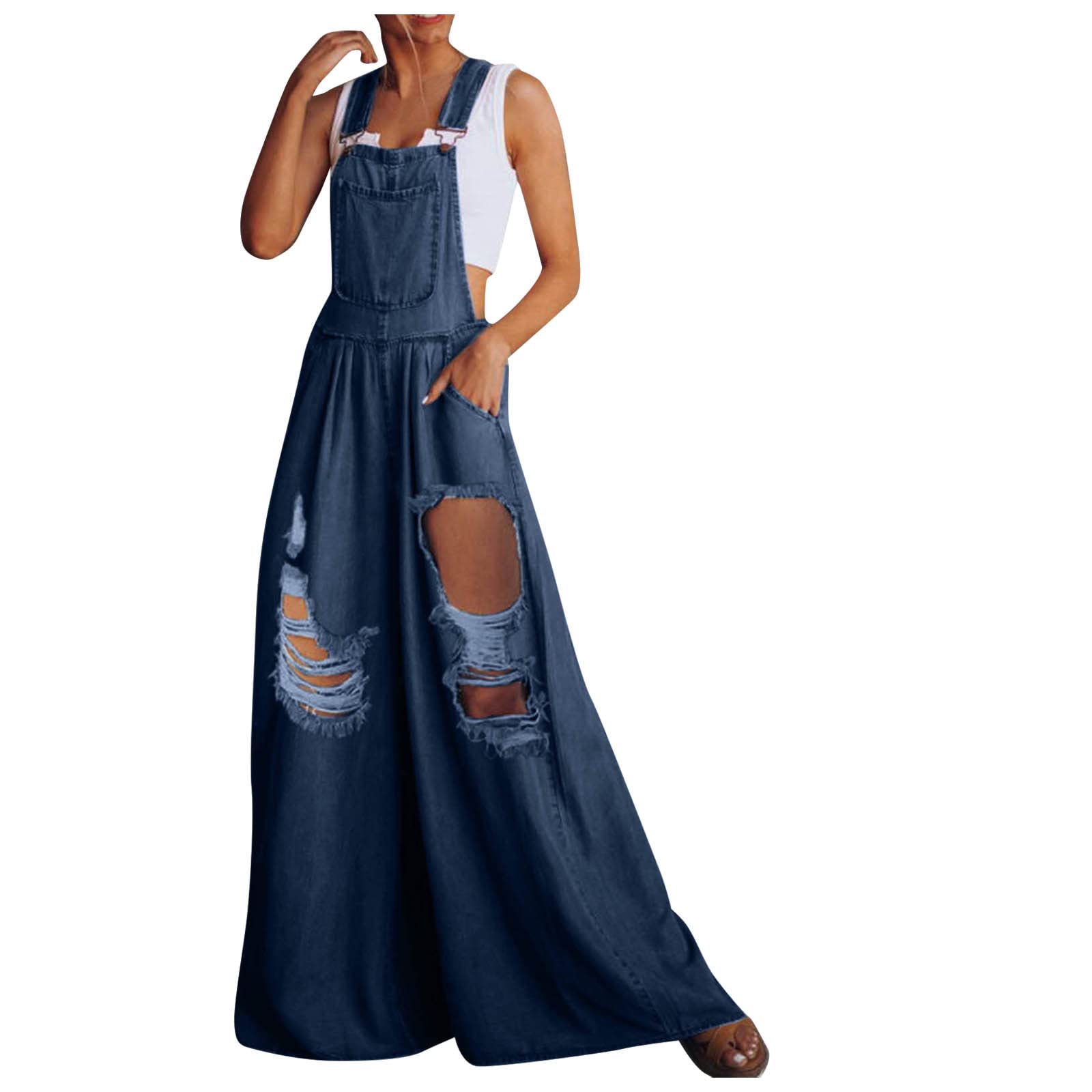 INNOVIERA Women's Plus Size Casual Cotton Baggy Tulip Hem Cropped Overalls Jumpsuit Romper - Comfortable & Stylish Outfit for Spring, Summer, Travel & Casual Wear