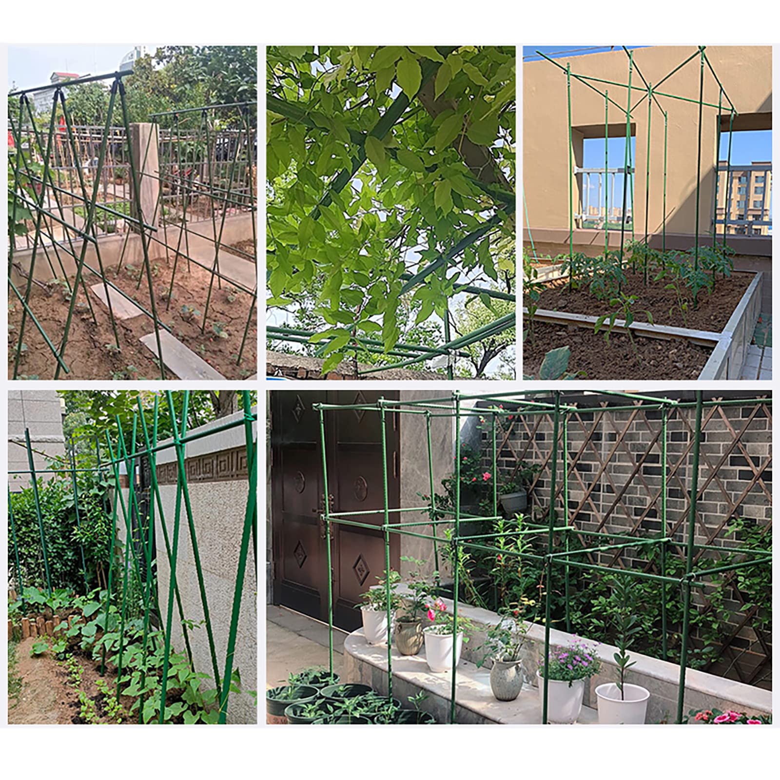 20Pcs Garden Stakes - Multi-Functional Plant Support Trellis for Tomatoes, Cucumbers & Potted Plants (59in Tall, 0.62in Thick) - Perfect for Backyard Gardening, Vegetable Support & Indoor Plant Growth