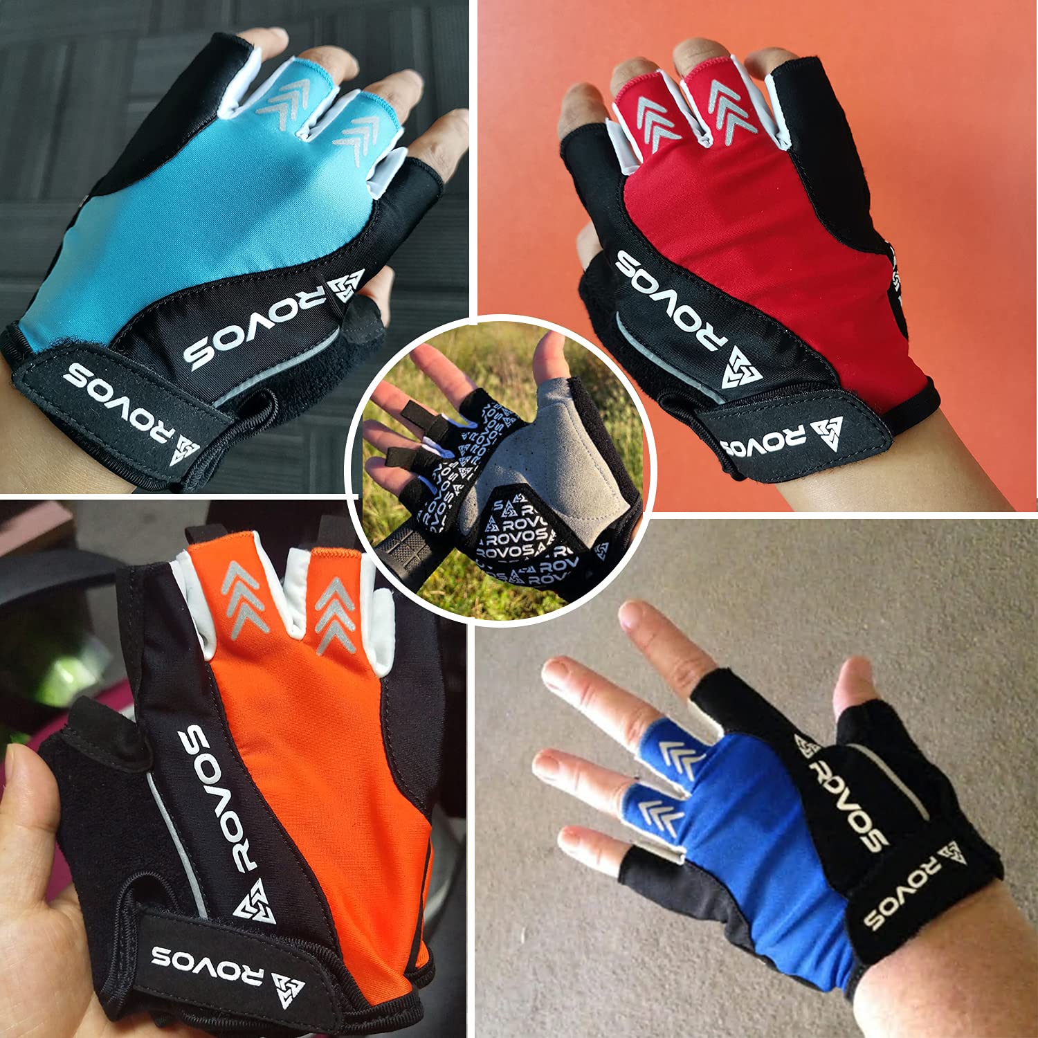 Women's Breathable Anti-Slip Cycling Gloves - Padded Half Finger Mountain Bike Gloves for Road & Trail Riding | Perfect for Commuting, Fitness & Outdoor Sports