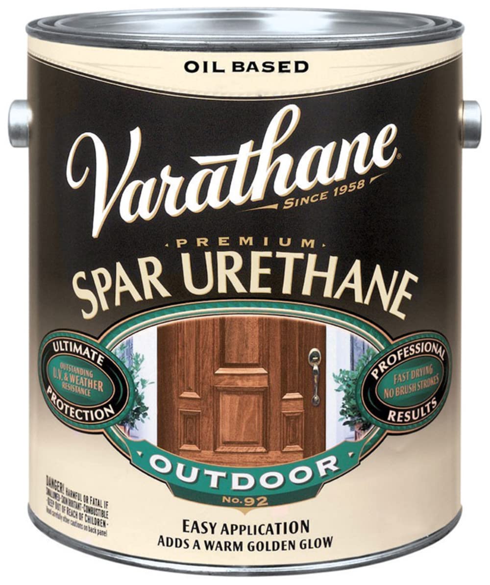 Varathane Satin Clear Oil-Based Spar Urethane 1 Gallon - Waterproof Wood Finish for Outdoor Furniture, Decks & Boats