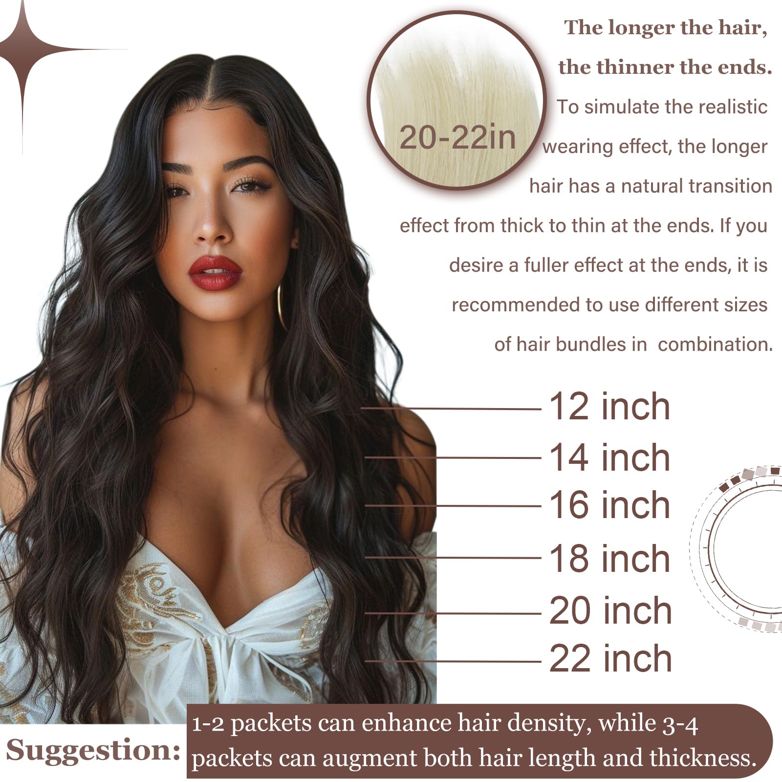 Hetto 18 Inch Platinum Blonde Human Hair Clip-In Extensions - 7pcs Double Weft #60 Real Human Hair (120g) for Volume & Length - Perfect for Parties, Weddings & Daily Styling