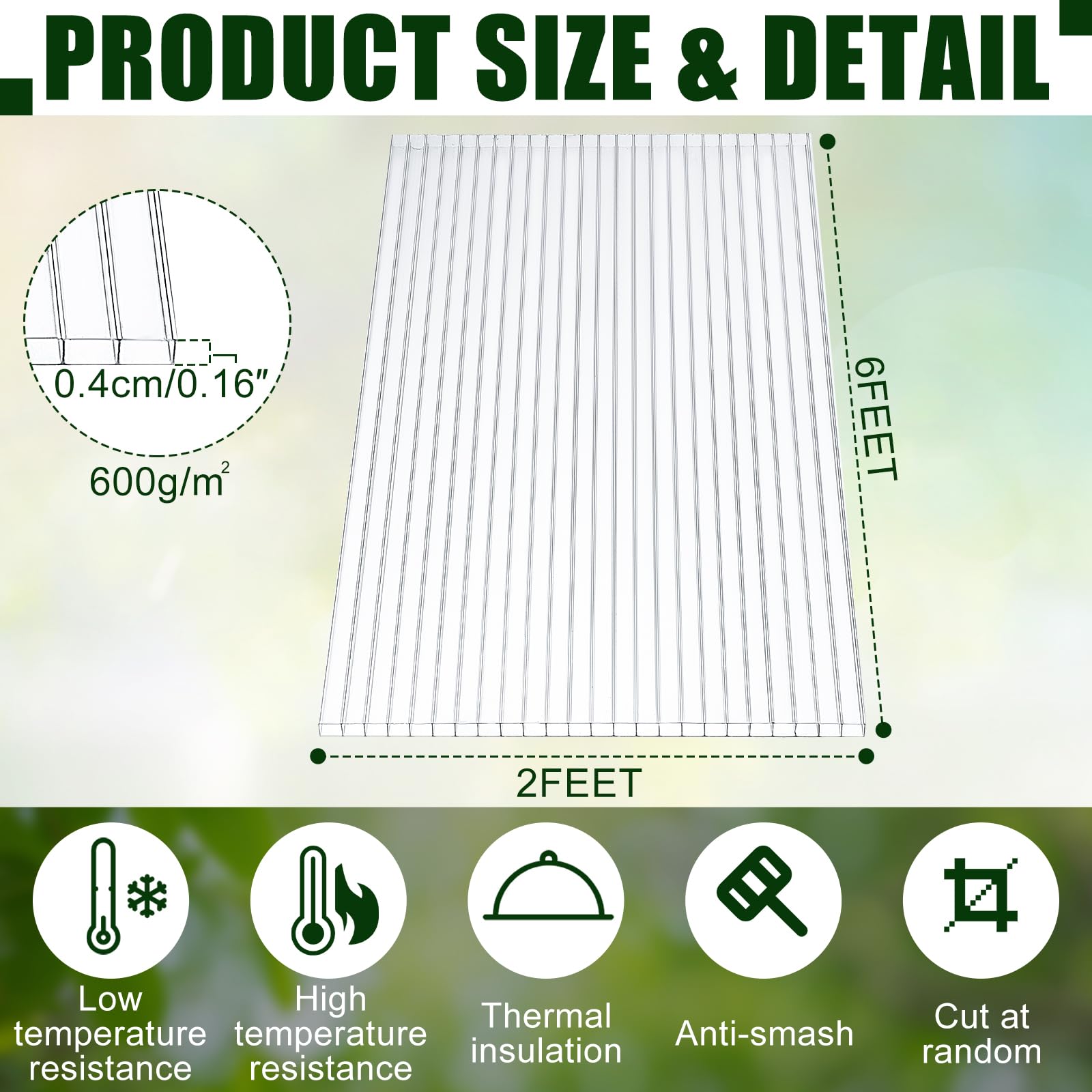Tatuo 12 Pack 6'x2'x0.16
