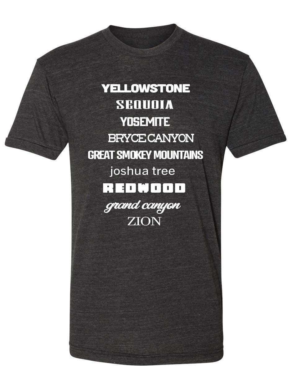 Premium USA-Made National Parks Tri-Blend T-Shirt - Comfortable & Durable for Hiking, Camping & Outdoor Adventures