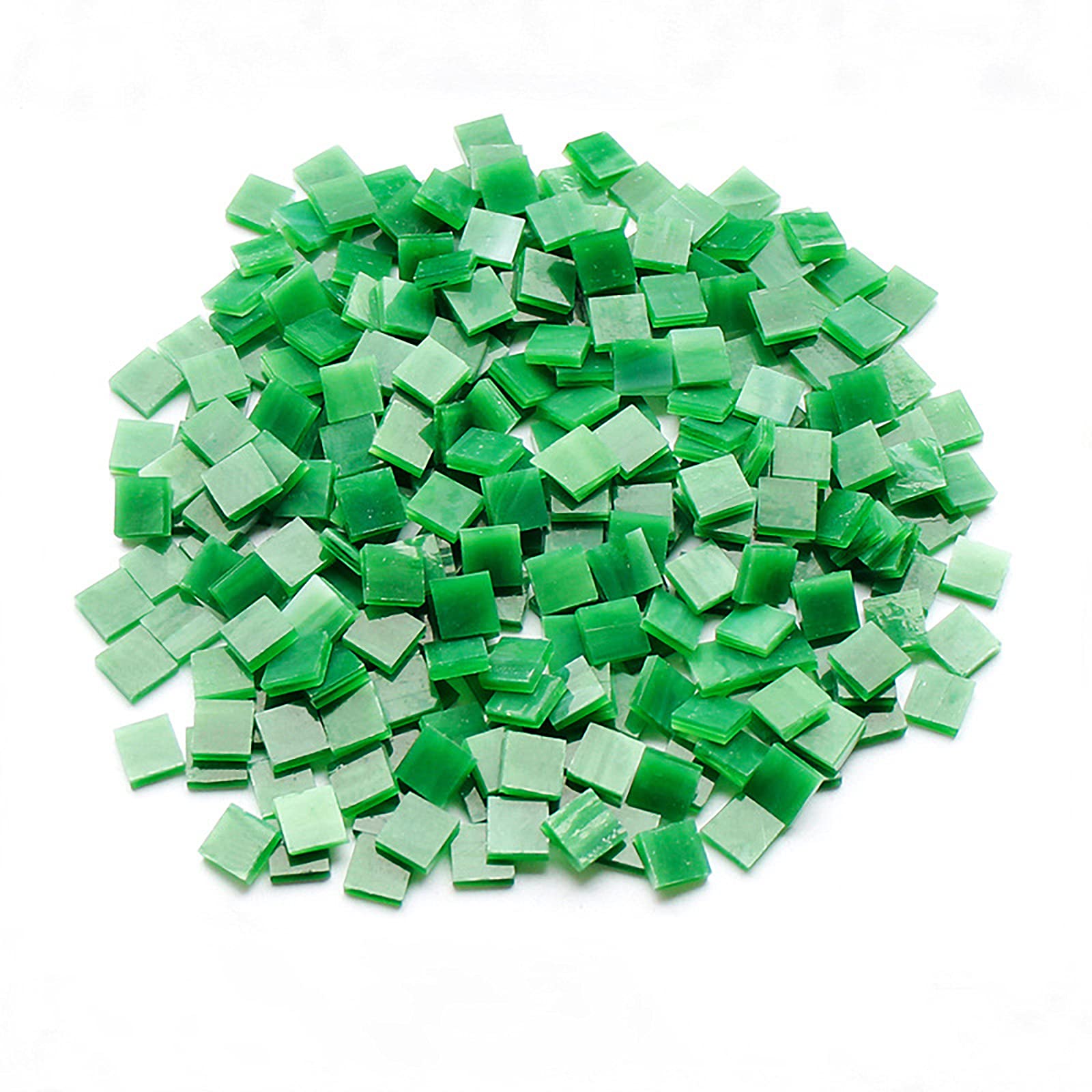 280-Piece Mica Glass Mosaic Tile Set (1x1cm) - Emerald Green Square Tiles for DIY Crafts, Home Decor, Picture Frames & Flower Pots - Perfect for Kitchen Backsplash, Bathroom Wall & Art Projects