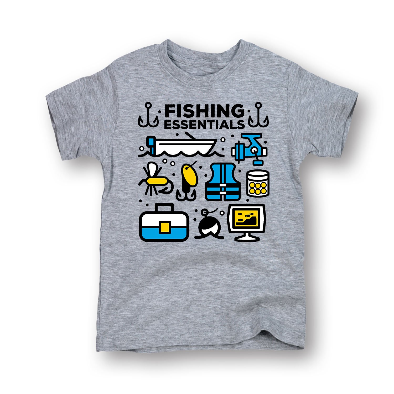 Fishing Essentials Toddler Short Sleeve T-Shirt - Comfortable Kids Fishing Shirt for Boys & Girls - Perfect for Outdoor Adventures, Fishing Trips, and Family Activities