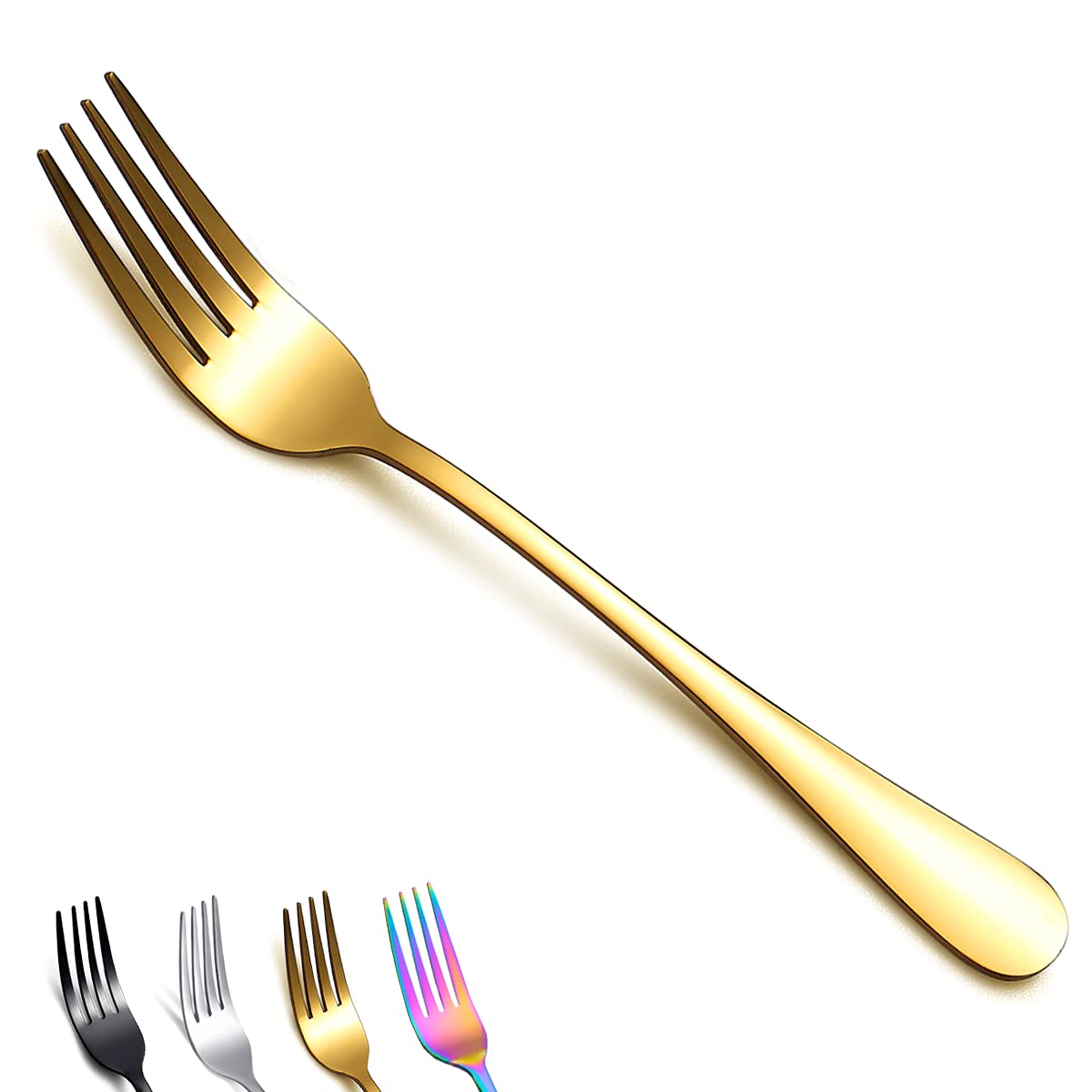 Premium 4-Piece Gold Plated Dinner Forks Set - Berglander 7.9