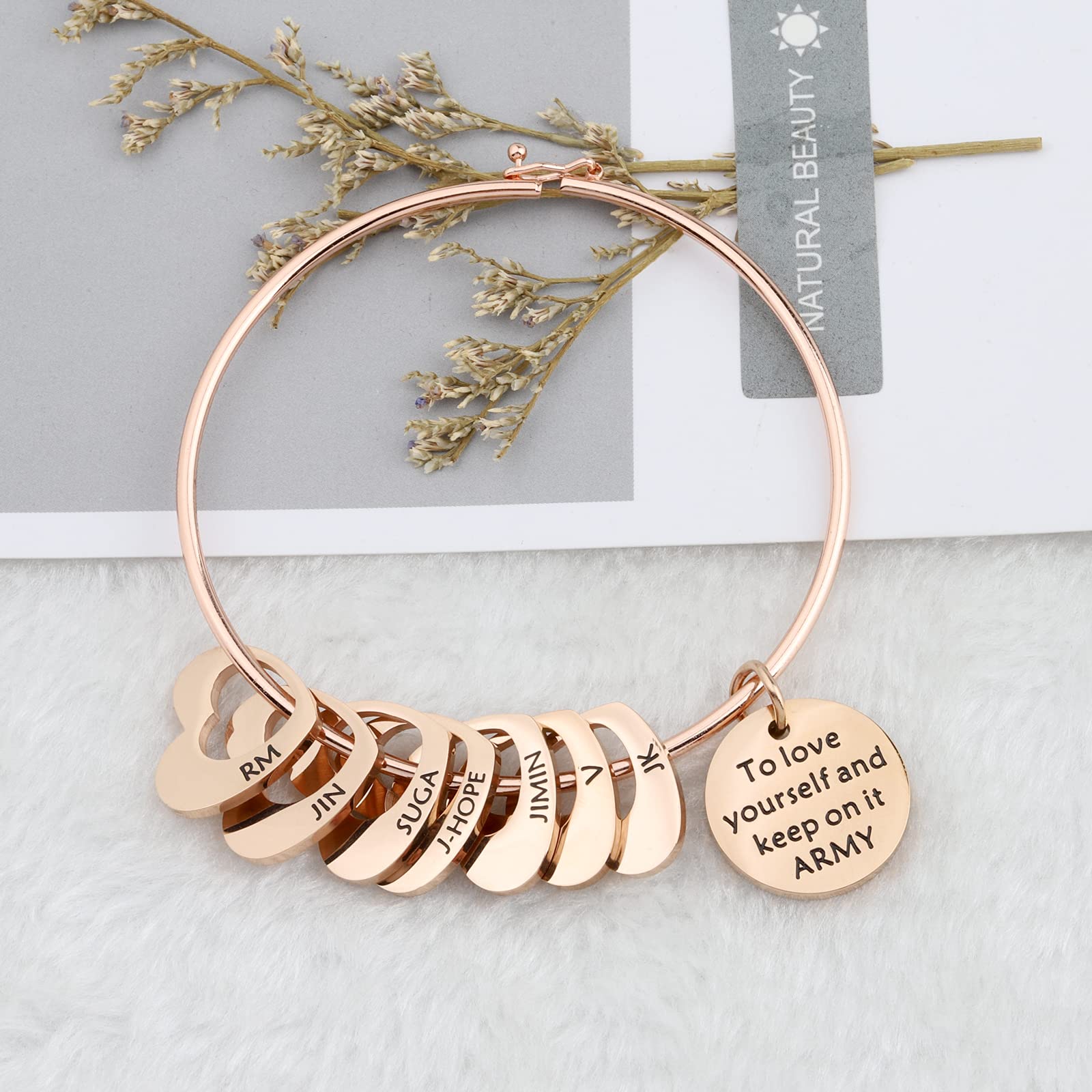 WSNANG Military Appreciation Bracelet - DIY Jewelry Making Kit for Army Fans, Self-Love Gift, K-Pop Fan Accessories | Perfect for Concerts, Fan Meetings & Military Support Events