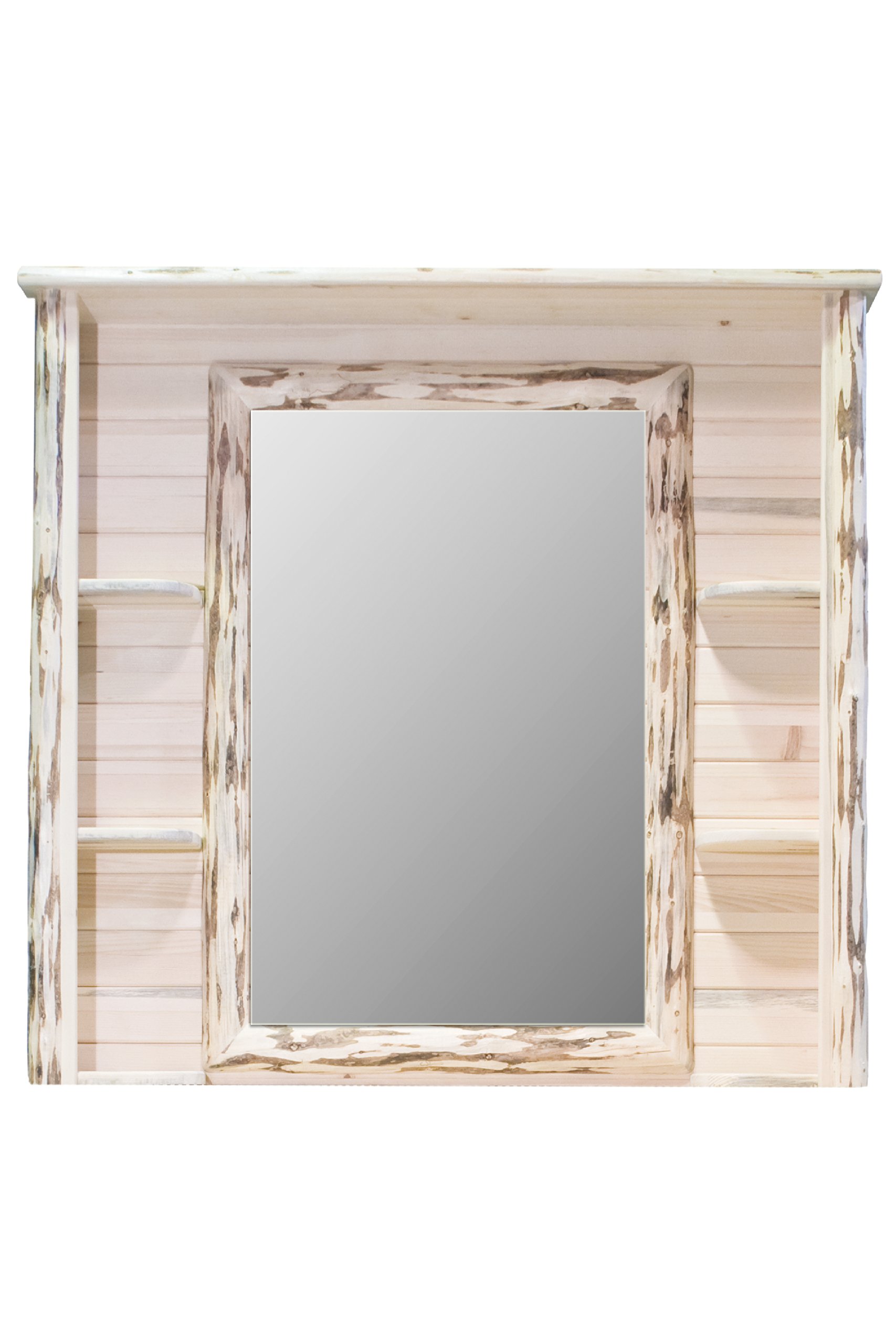 Montana Woodworks Collection Deluxe Dresser Mirror - Clear Lacquer Finish Wooden Mirror for Bedroom, Living Room & Entryway Decor