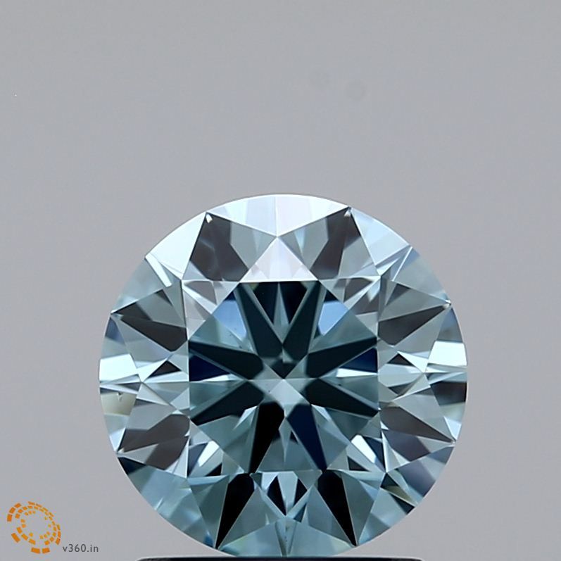 1.28 Carat Round Cut Fancy Blue Diamond - Exquisite Engagement Ring Stone for Wedding & Anniversary Jewelry - Perfect for Bridal Sets, Promise Rings & Special Occasion Gifts