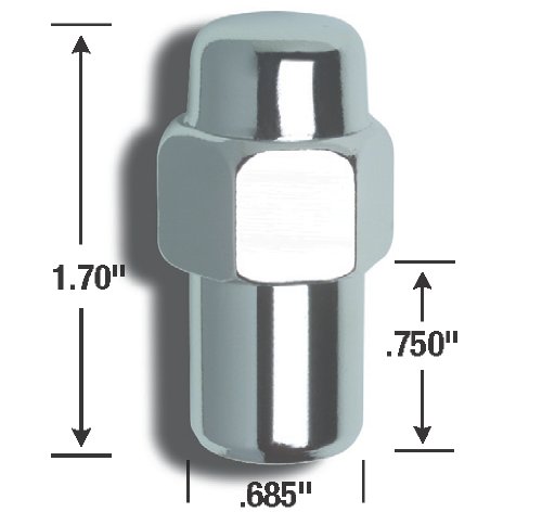 Gorilla Automotive 73188 Chrome Standard Mag Lug Nuts (1/2