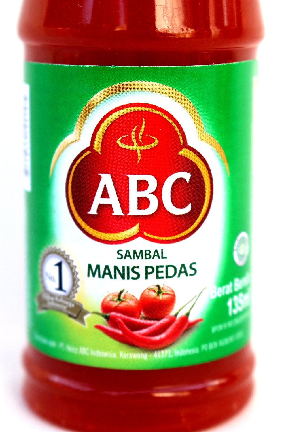 ABC Sambal Manis Pedas (Hot & Sweet Chili Sauce) - 135ml (Pack of 3) | Authentic Indonesian Condiment for Noodles, Rice & Grilled Meals | Perfect for Cooking, Dipping & Marinades