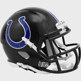 Indianapolis Colts Black Speed Mini Helmet - Authentic NFL Collectible for Fans, Display & Gifts