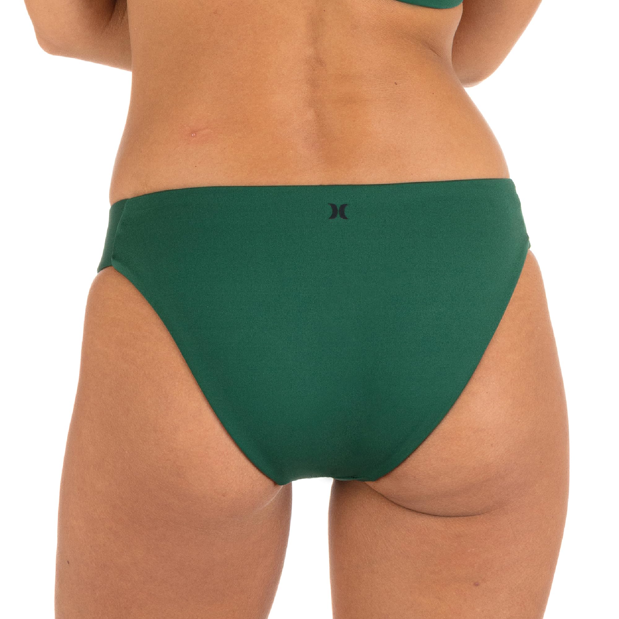 Hurley Women's Bas Latéral Max Full Tab Bikini - High Waisted Swimwear for Beach & Pool | Comfortable & Stylish Summer Swim Suit