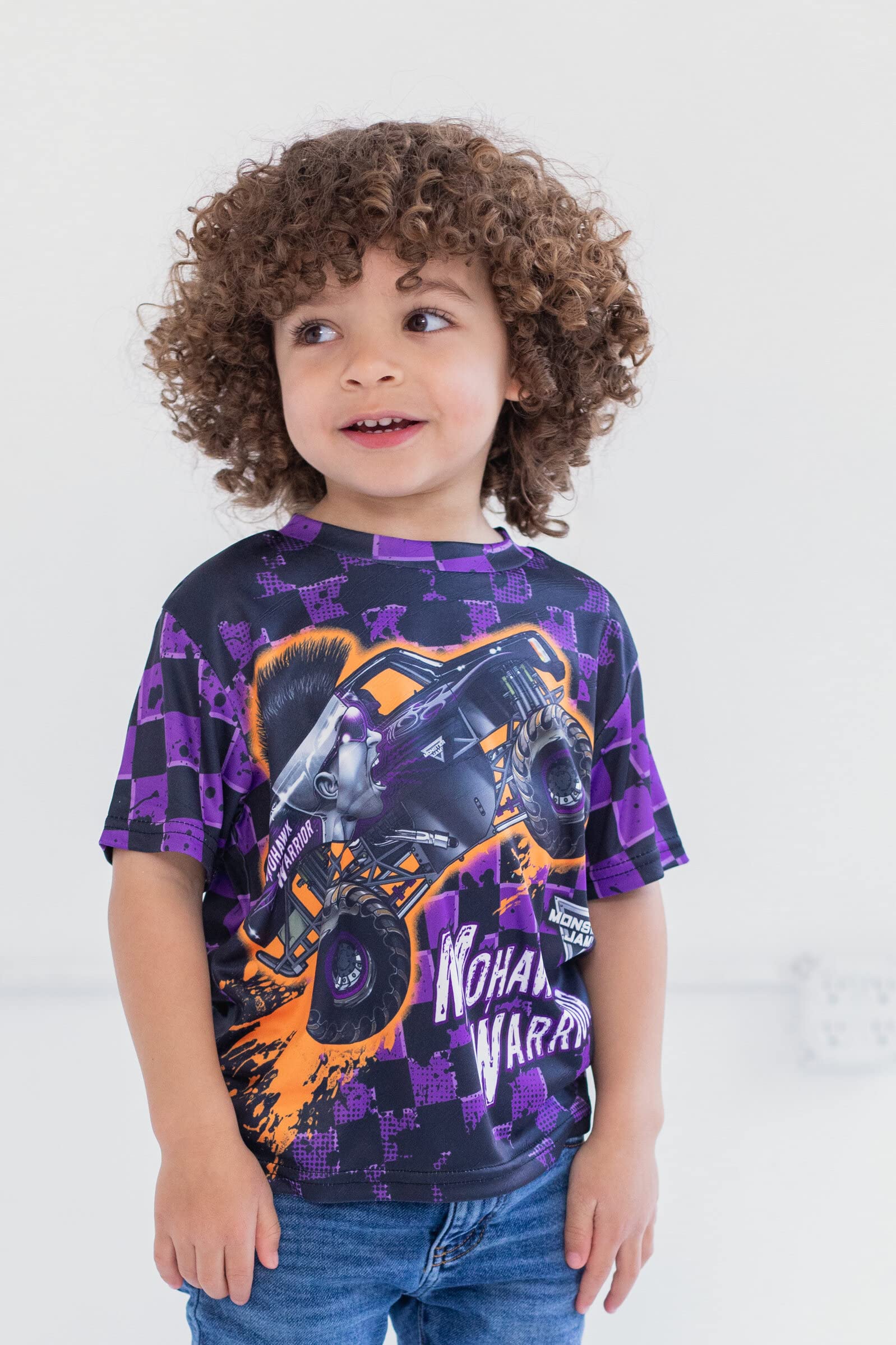 Monster Jam 3 Pack Boys T-Shirts - Grave Digger, El Toro Loco & Megalodon Designs for Toddler to Big Kid (2T-12) - Soft Cotton Playwear for School, Parties & Monster Truck Shows