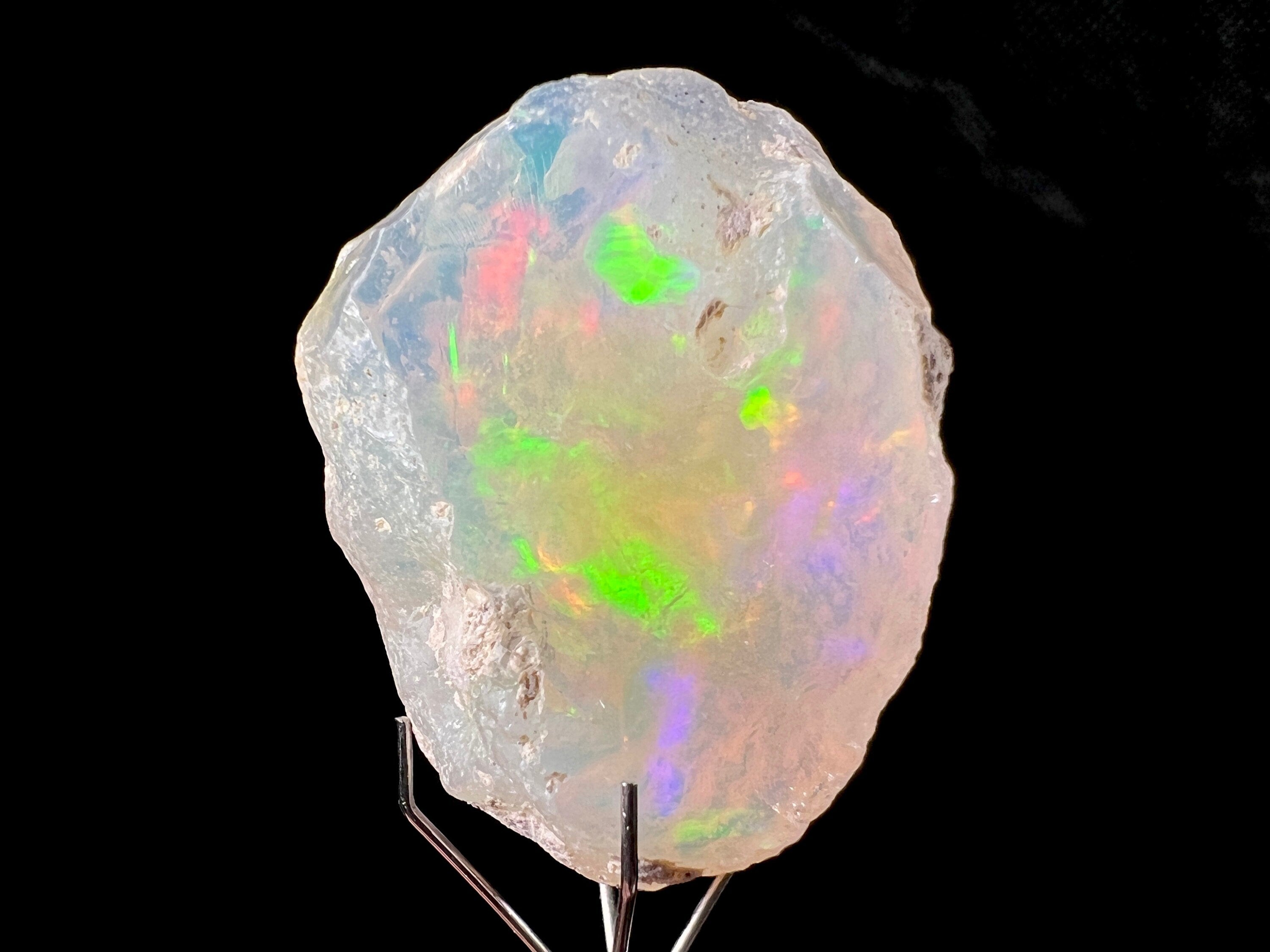 4A Cutting Grade Welo Opal Raw Crystal - October Birthstone for Jewelry Making & Gemstone Collectors | Natural Ethiopian Opal Specimen 50063 for Cabochons, Wire Wrapping & Healing Crystals