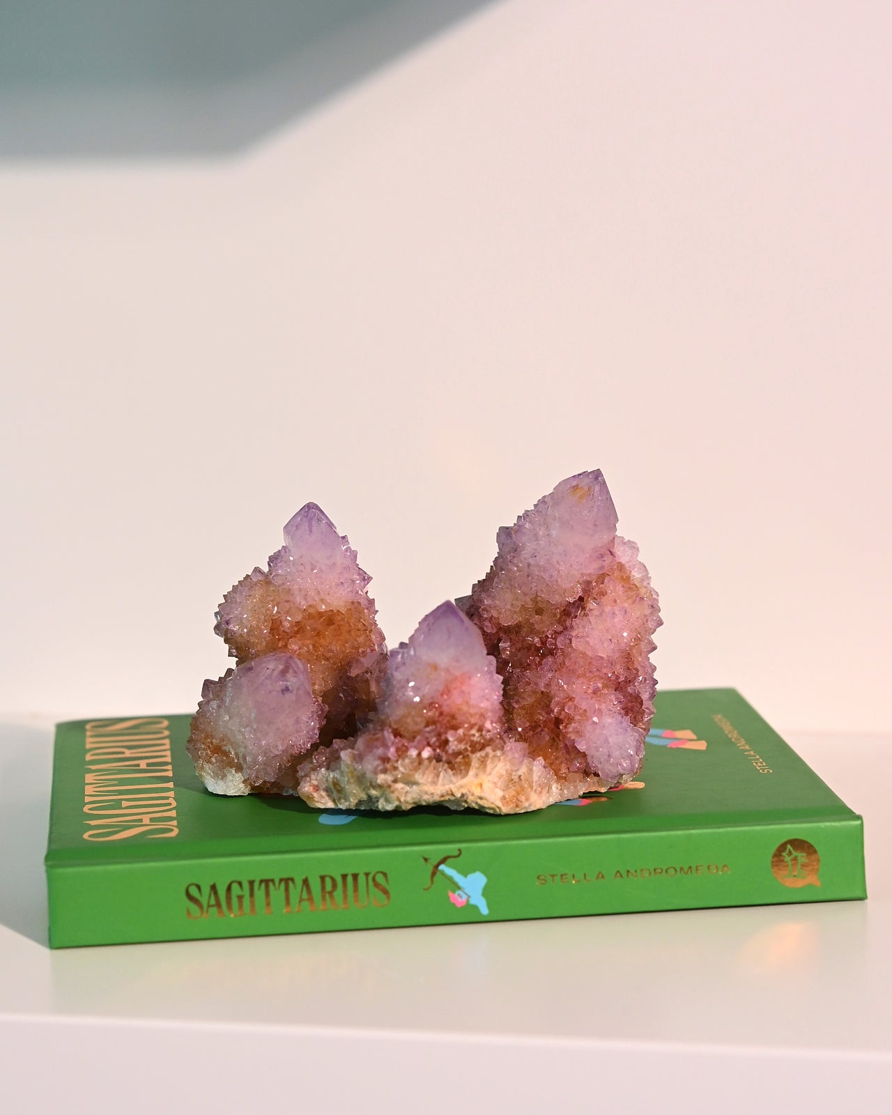 Natural Amethyst Spirit Cactus Quartz Cluster - 4 Inch Healing Crystal for Meditation, Reiki & Home Decor | Perfect for Spiritual Growth & Positive Energy