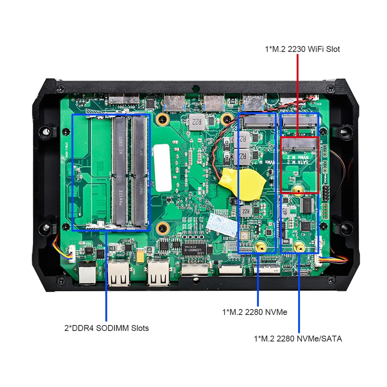 Tuofudun Mini PC Ryzen 7 5800H 8-Core Barebone System for Home Office