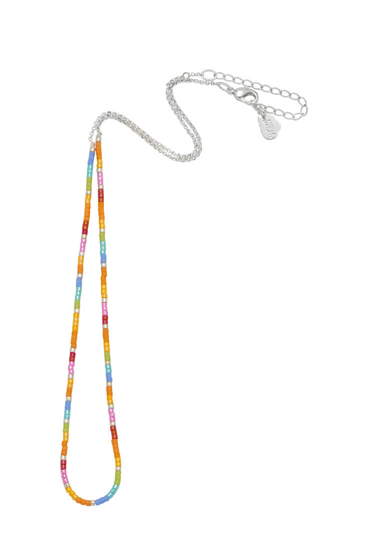 Rainbow Beaded Necklace for Women - Colorful Bohemian Jewelry for Festival, Party & Everyday Wear