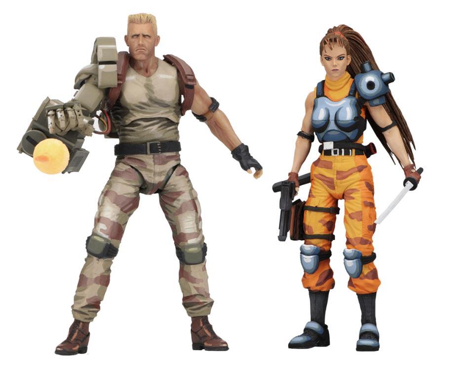 NECA Alien vs. Predator Dutch & Linn Action Figures - Collectible Movie Character Toys for Fans, Display & Home Decor