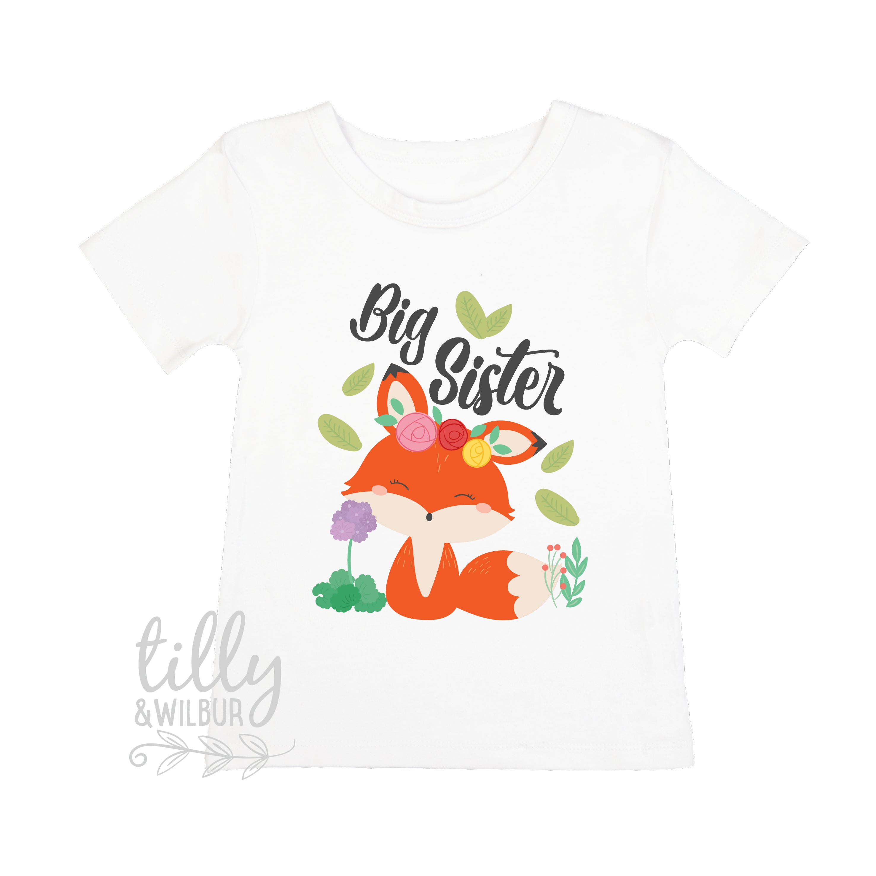 Big Sister Girls T-Shirt - Cute & Comfortable Cotton Tee for Sisters - Perfect for Family Outings, Sibling Photos & Birthday Gifts