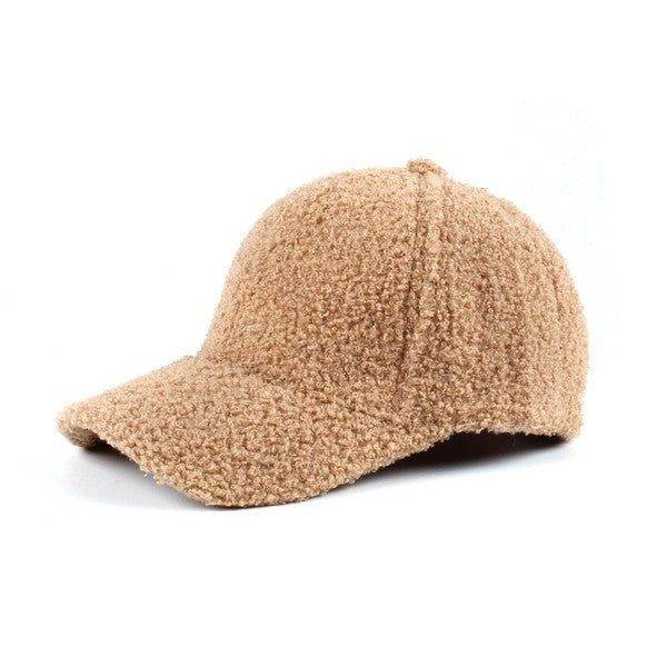 Cozy Boucle Sherpa Teddy Bear Knit Ball Cap - Winter Warm Beanie Hat for Women & Men - Perfect for Outdoor Activities, Hiking, and Cold Weather Fashion