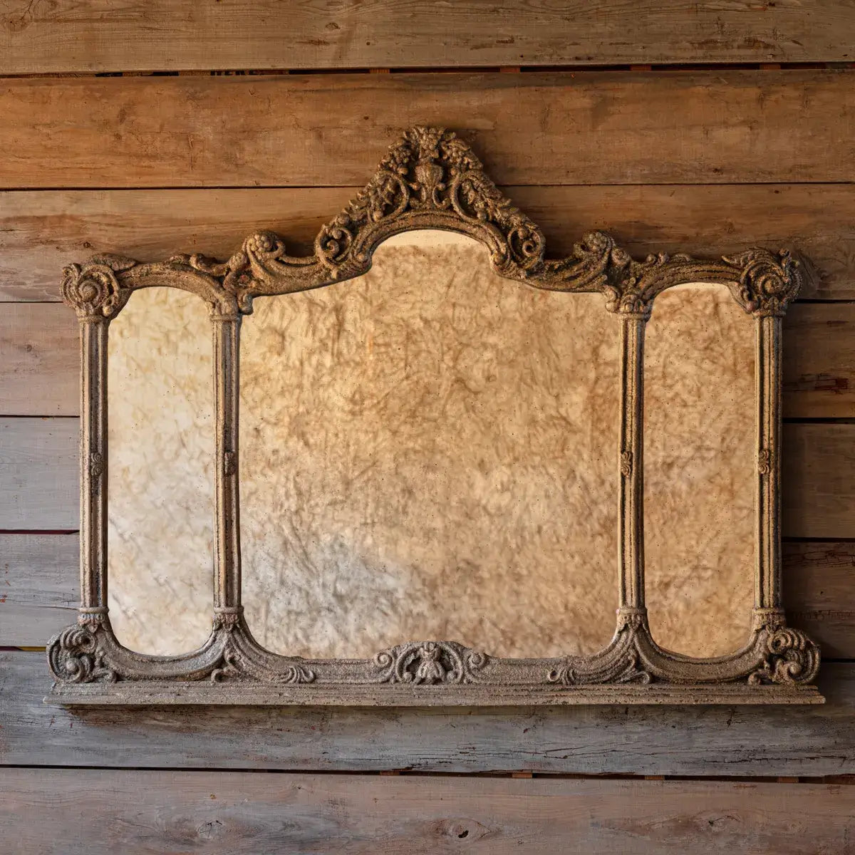 Vintage Fountainbleau Mirror - Elegant Gold Frame Wall Mirror for Living Room, Bedroom, or Entryway Decor | Antique Style Home Accent