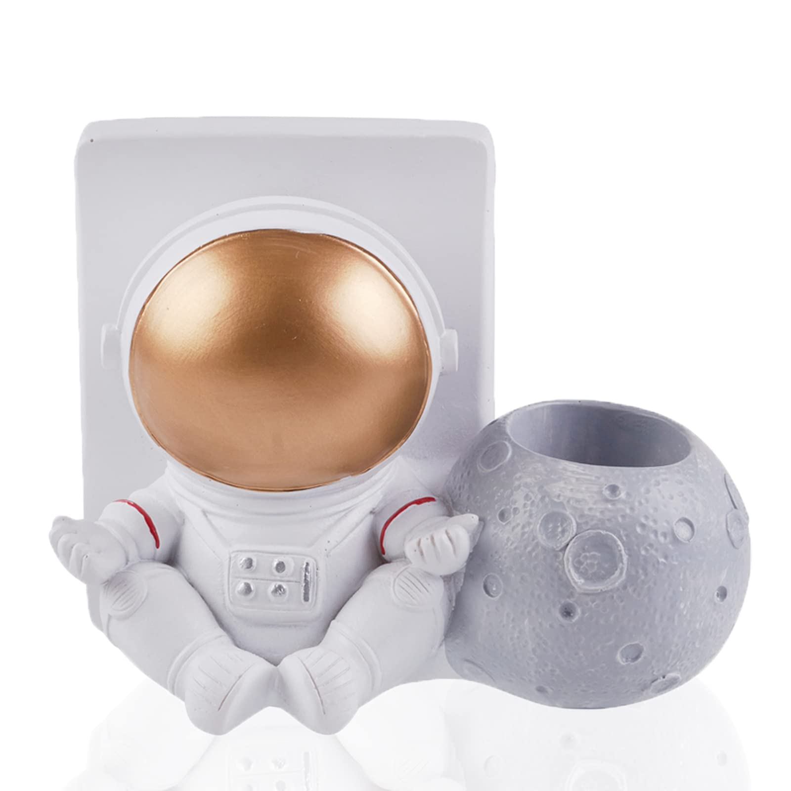 Multifunctional Astronaut Phone Stand with Pen Holder - Space-Themed Cell Phone Dock & Desktop Organizer for Office, Home, or Gift