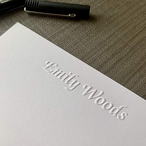 Elegant Embossed Flat Cards - Custom Personalized Stationery for Weddings, Invitations & Special Occasions