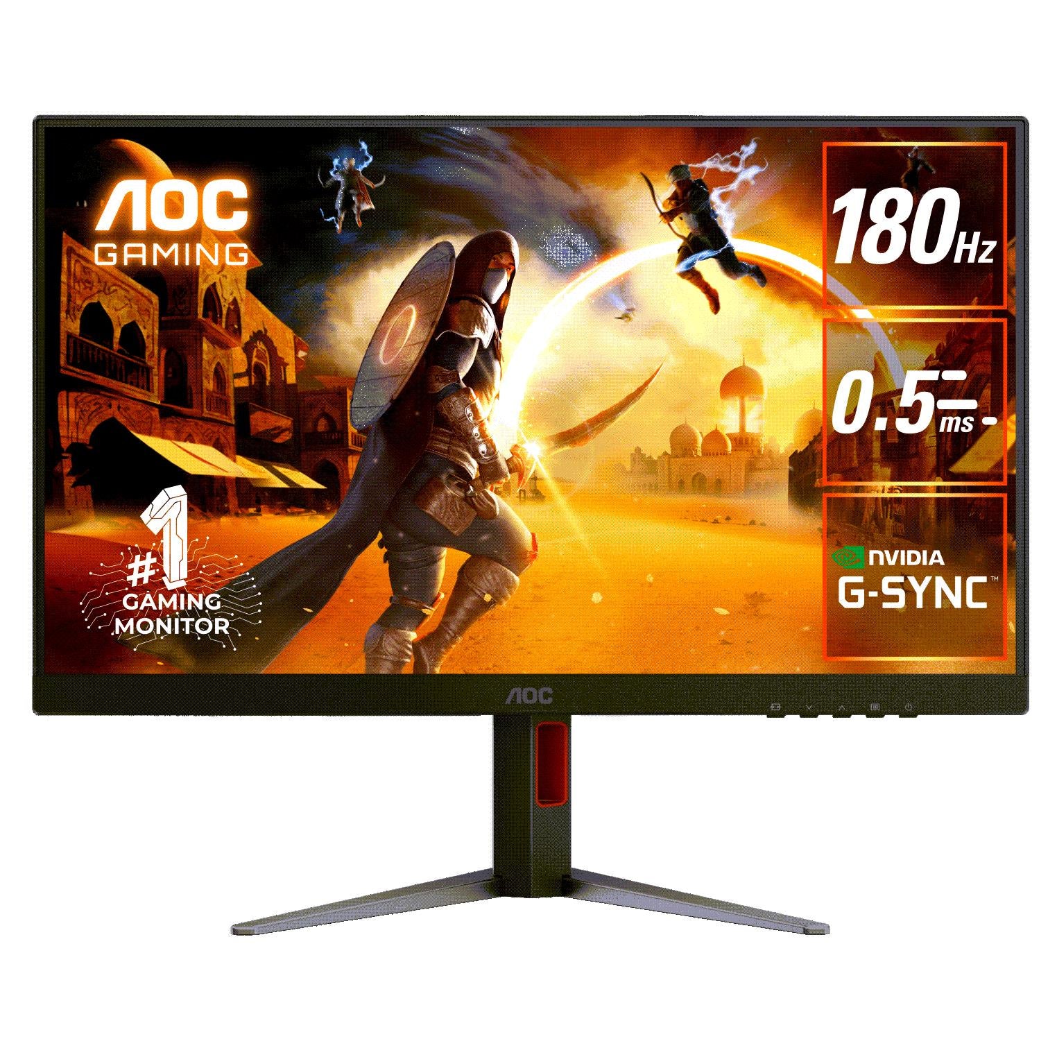 AOC Q27G4F 27 Inch QHD 180Hz Fast IPS Gaming Monitor - High Refresh Rate for Competitive Gaming, Esports & Professional Work
