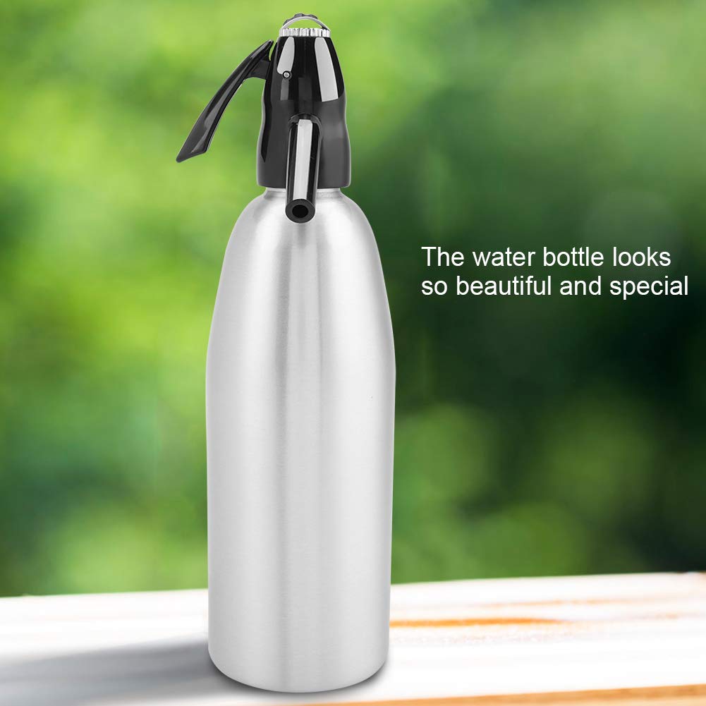 Premium Raguso Soda Syphon Bottle - Stainless Steel Carbonated Water Maker with Pressure Regulator for Mojitos, Cocktails & Sparkling Drinks | Portable Seltzer Dispenser for Home Bars, Parties & Outdoor Gatherings (Silver)