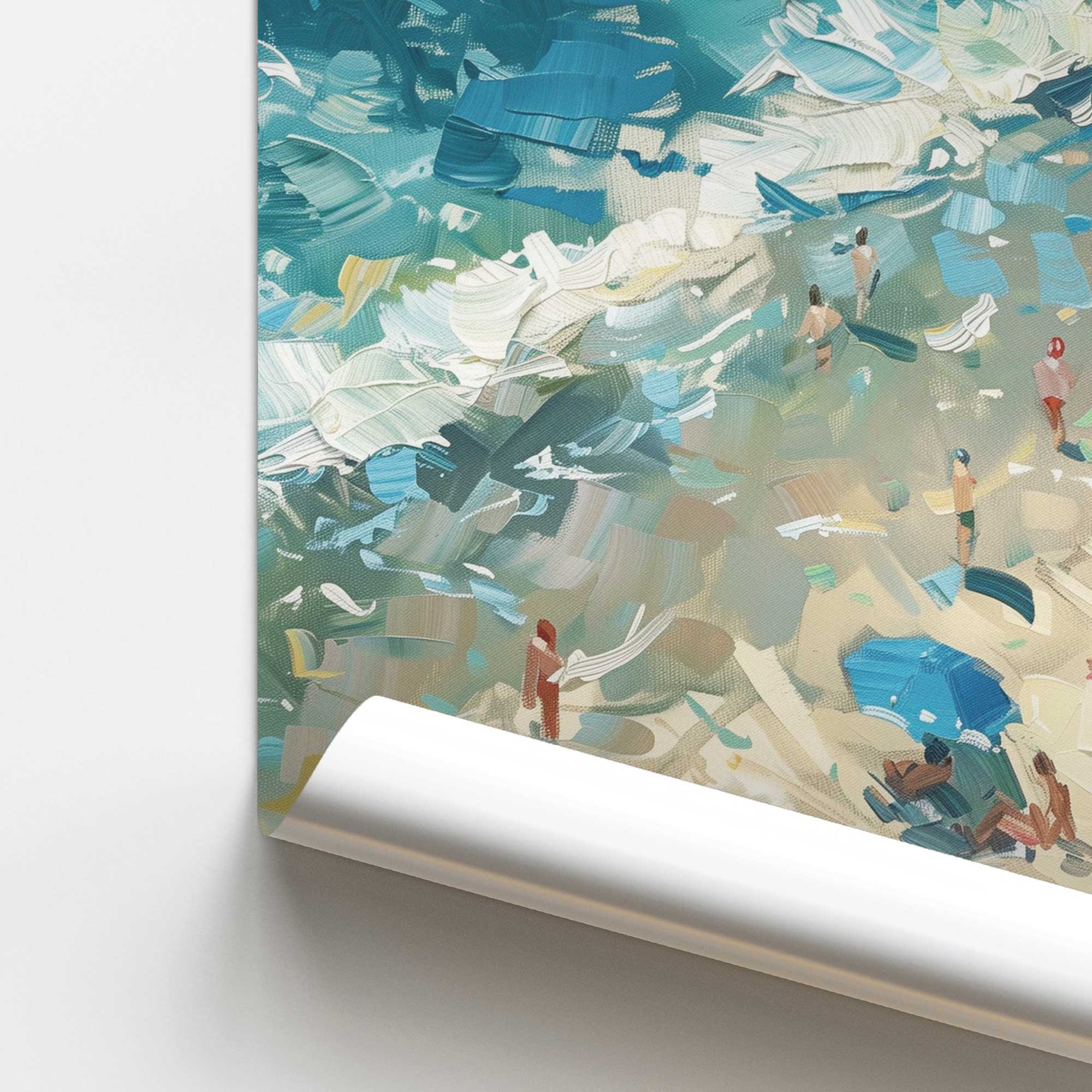 Coastal Harmony Square Print Wall Art - Beach Themed Decor for Living Room, Bedroom & Office - Perfect for Coastal, Nautical & Boho Home Decor Styles