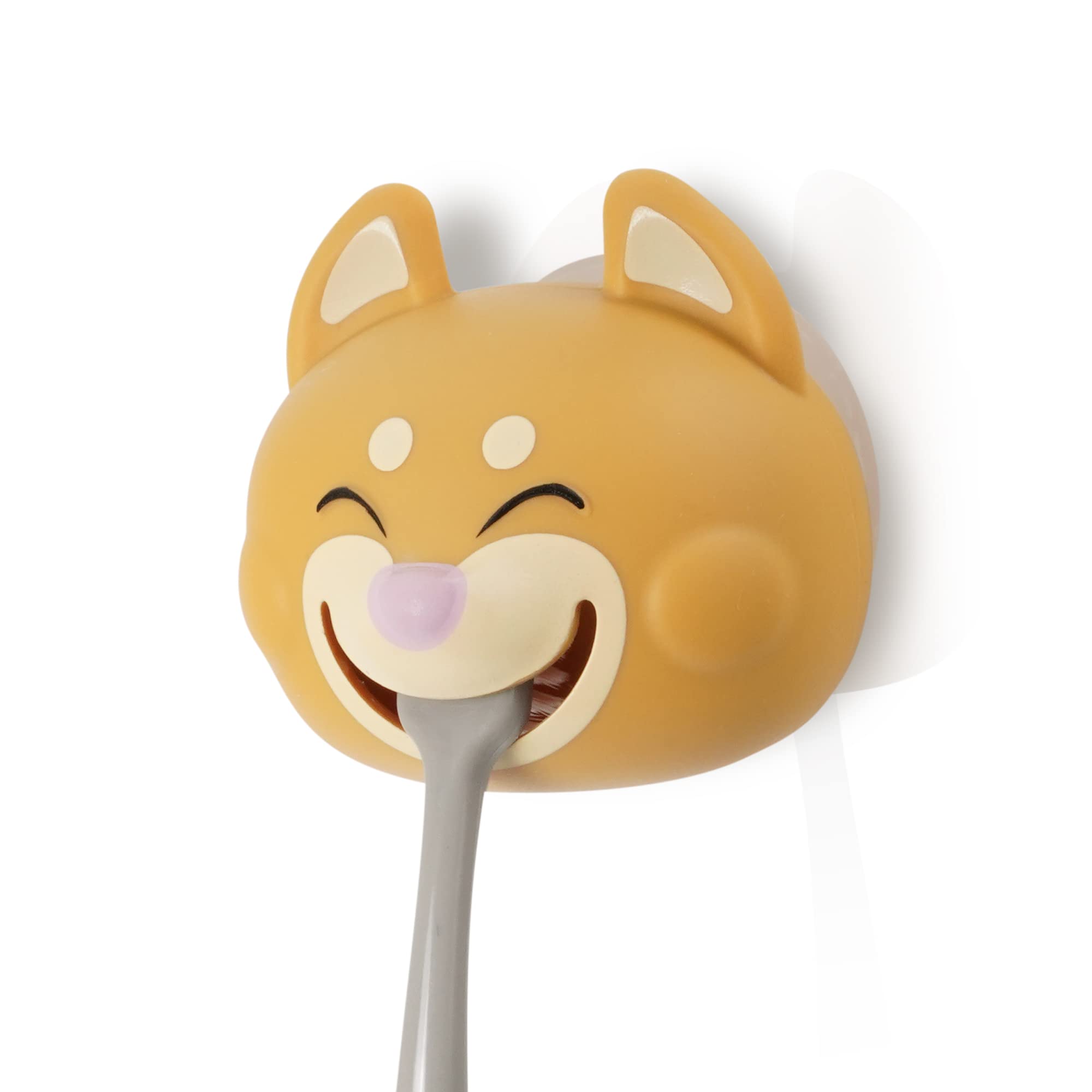 Hoobbe Kids Toothbrush Holder - Shiba Inu Design for Bathroom Mirror/Wall Mount