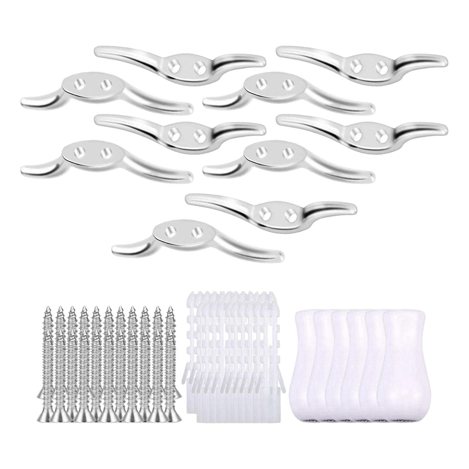 Premium Roman Shade Cord Cleats Set - Heavy Duty Window Blind Installation Hooks & Accessories for Roman Corded Shades | Perfect for Home, Office & Nursery Window Treatments