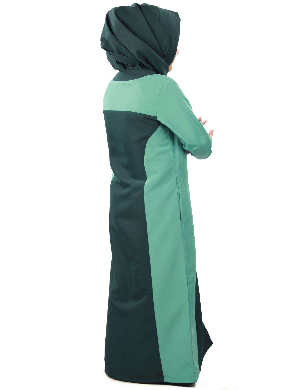 Hibah Kids Abaya Dress - Islamic Prayer Dress for Girls - Perfect for Eid, Mosque, and Special Occasions