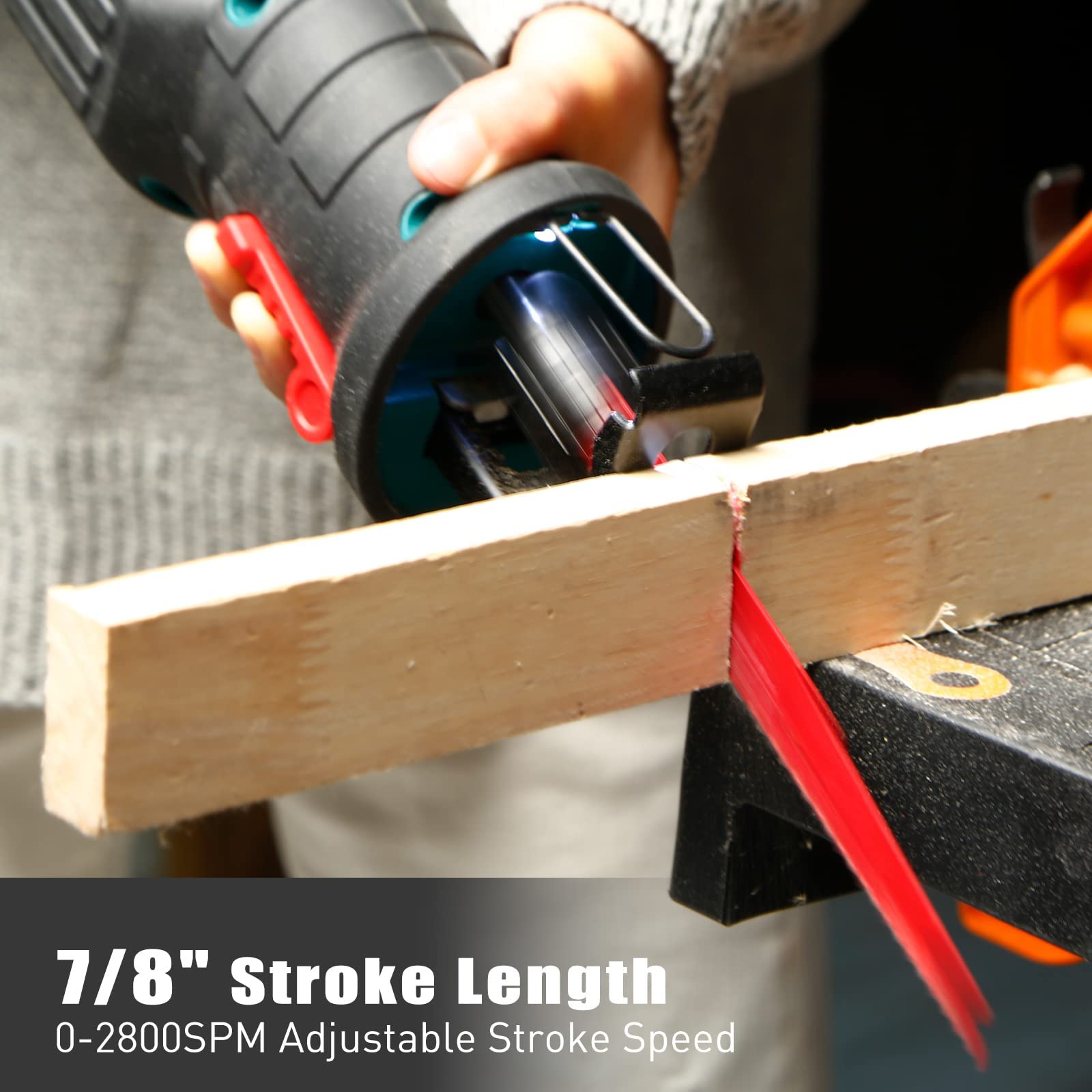 Heavy-Duty Reciprocating Saw - Powerful Corded Electric Saw for Wood, Metal & PVC Cutting - Perfect for DIY Projects, Construction & Demolition Work