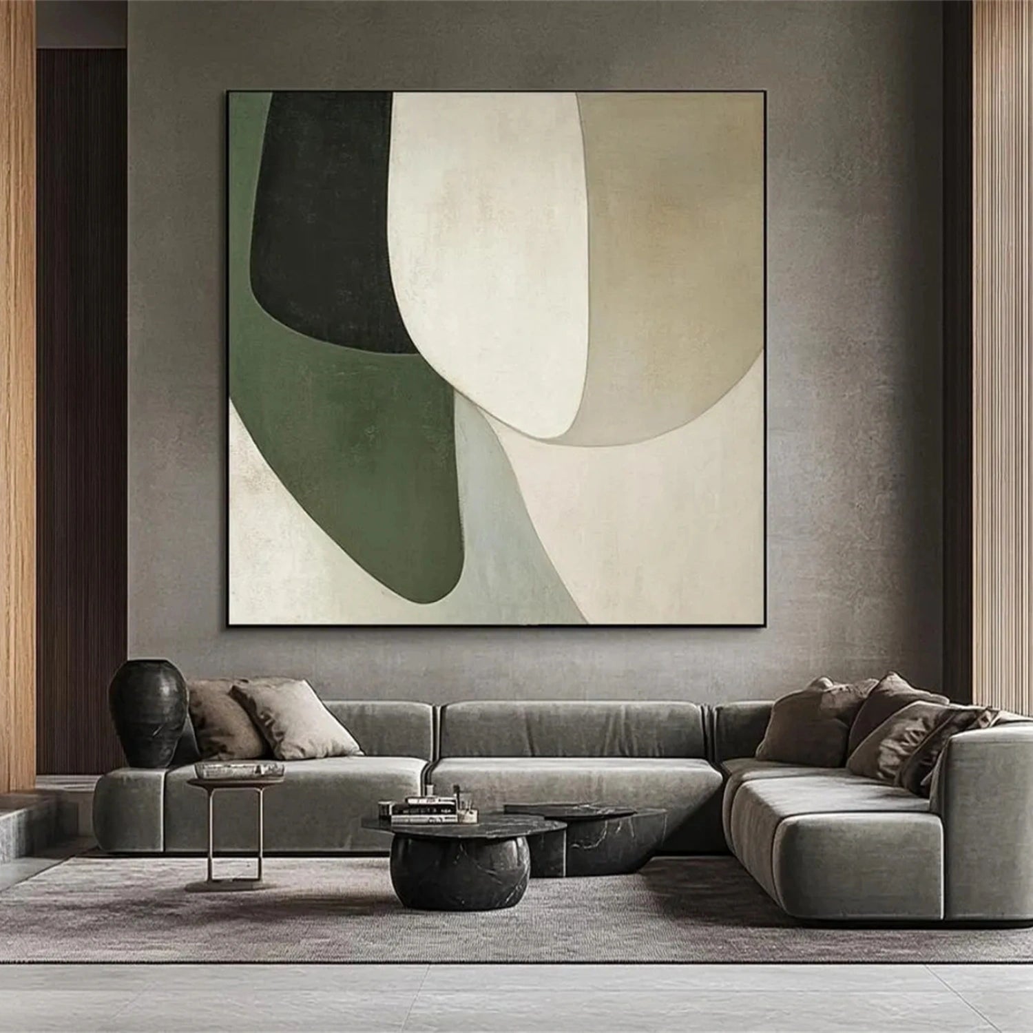 Blue & Green Abstract Wall Art Print #BG092 - Modern Home Decor for Living Room, Bedroom & Office