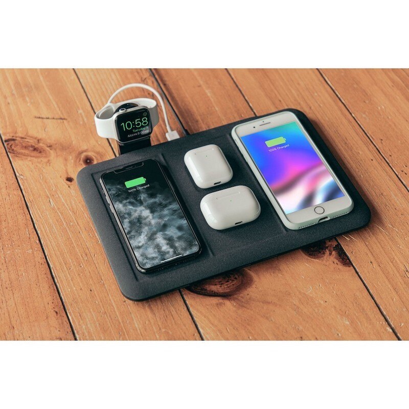 Mophie 4-in-1 Wireless Charging Station 10W Fast Charge - Black | Wireless Charger for iPhone, Android, AirPods & Apple Watch | Perfect for Home, Office & Nightstand