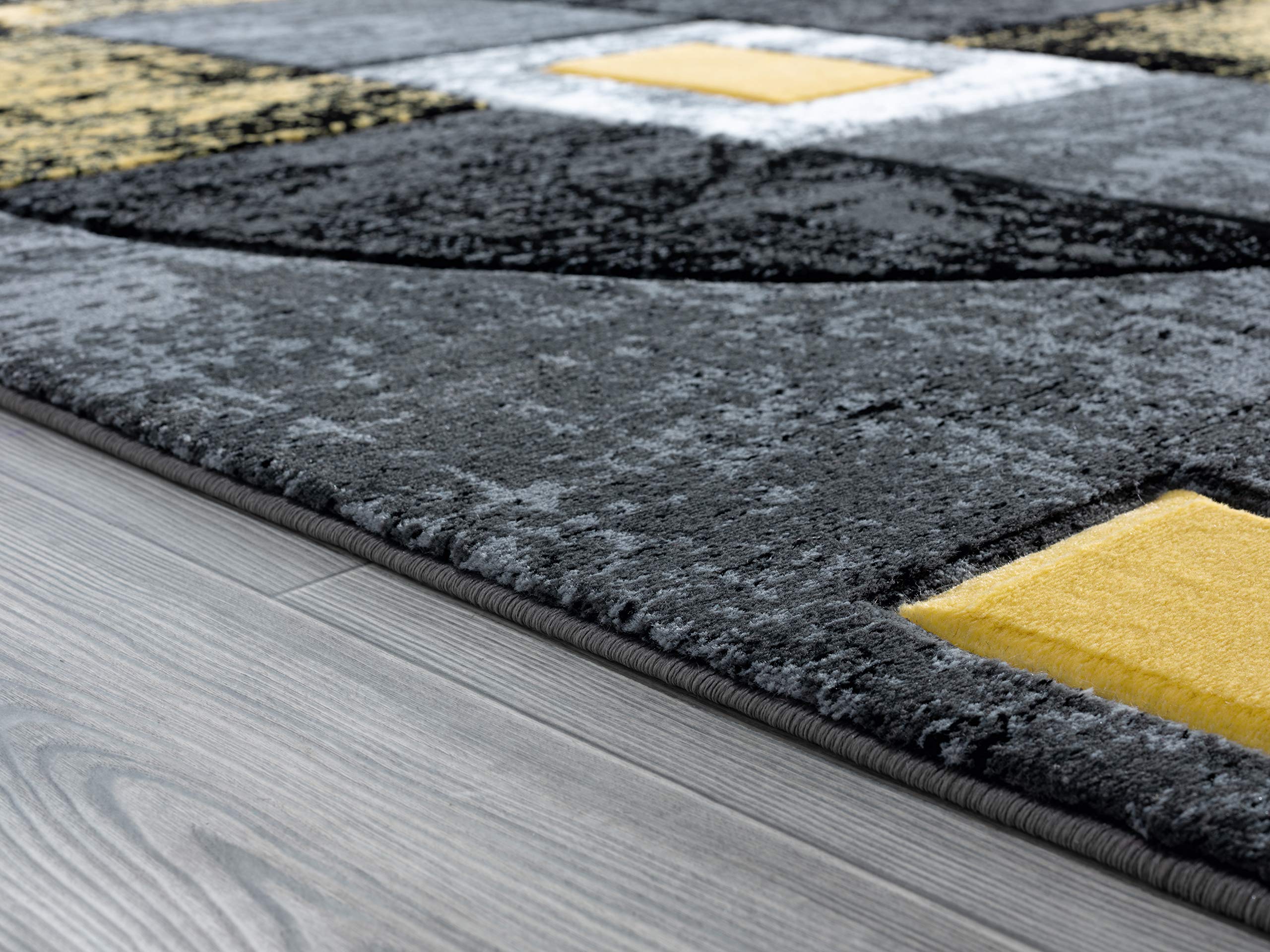 Premium United Weavers of America Bristol Epsilon Yellow Area Rug 7'10