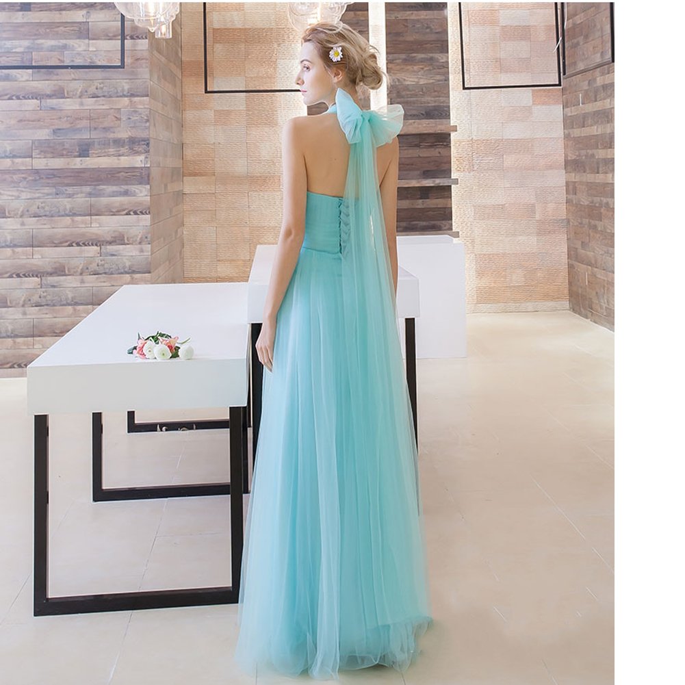 Lemai Women's Sweetheart Neckline Tulle Long Convertible Formal Corset Prom Bridesmaid Dresses for Wedding, Evening Gala, Homecoming & Special Occasions