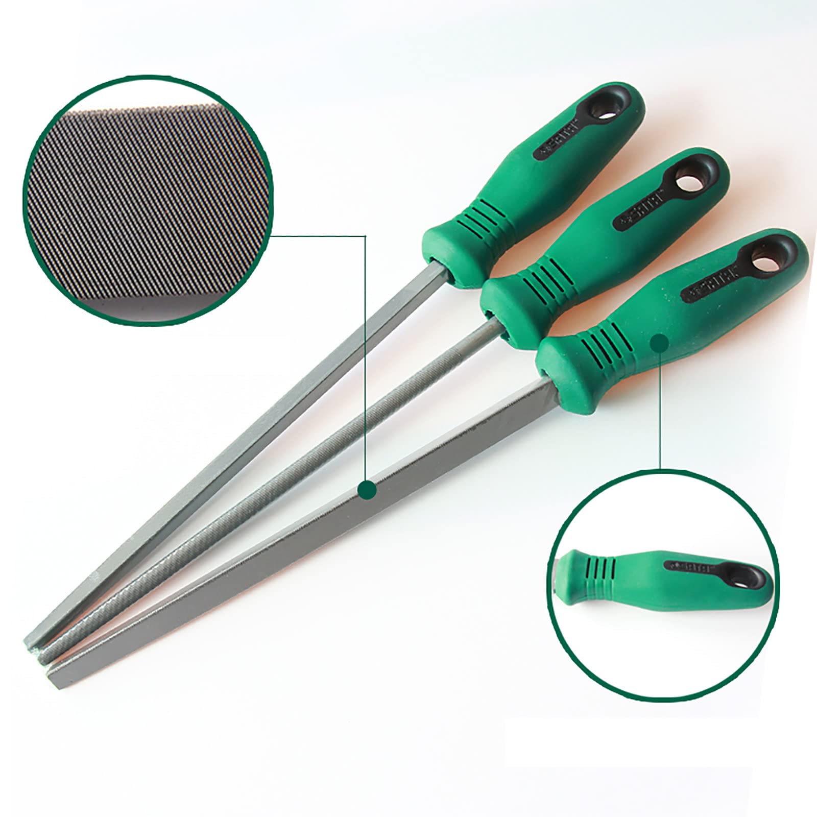 RICWINA 12-Inch Round Wood Rasp File with Comfort Grip Handle, Medium Cut High Carbon Steel Woodworking File for DIY, Carpintería, Metalworking – Perfect for Shaping Wood, Metal & Craft Projects (315mm)