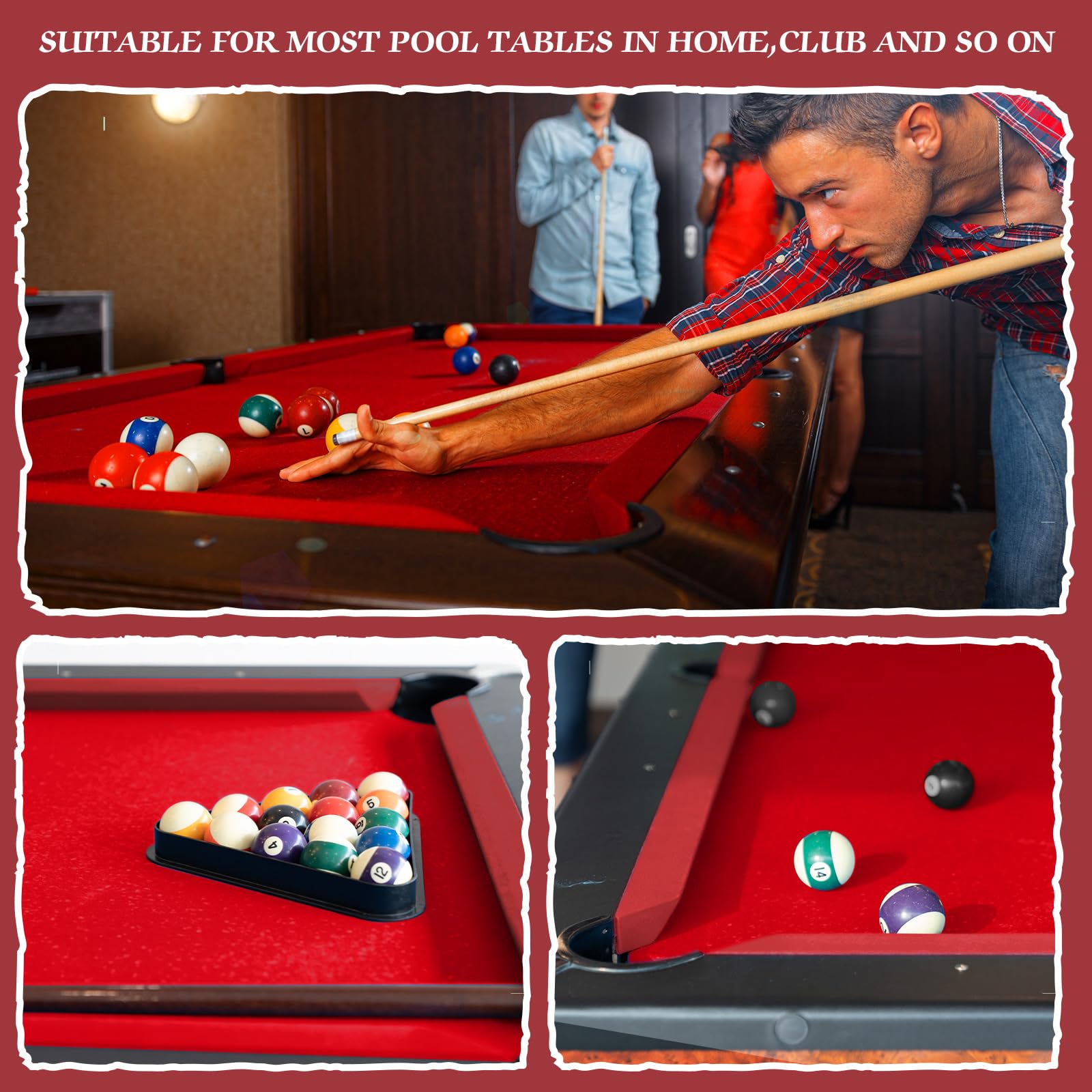 Mixweer 8 ft Pool Table Felt Replacement Set - Pre-Cut Billiard Cloth with 6 Strips & 6 Rubber Bumpers for Bars, Clubs, Hotels | Perfect for Professional Game Rooms and Home Entertainment