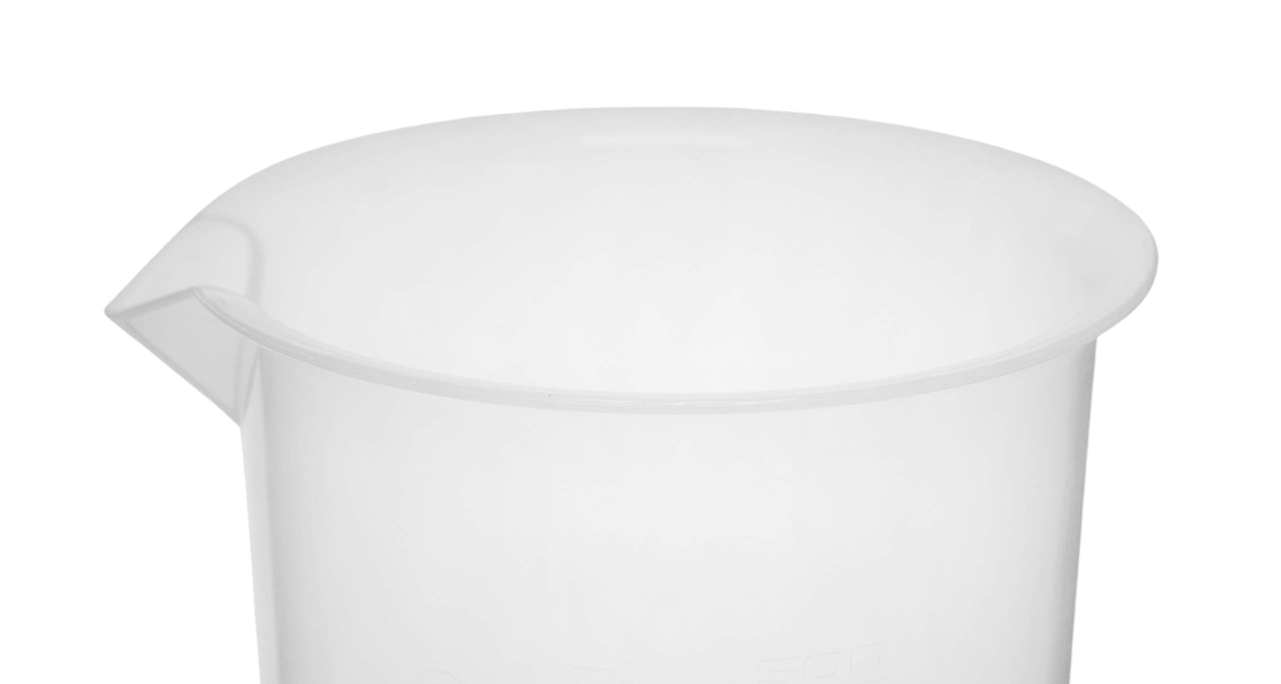 EISCO 500ml Plastic Beaker - Polypropylene Lab Beaker with Raised Graduations & Tapered Spout - Ideal for Science Experiments, Chemistry Labs & Classroom Use