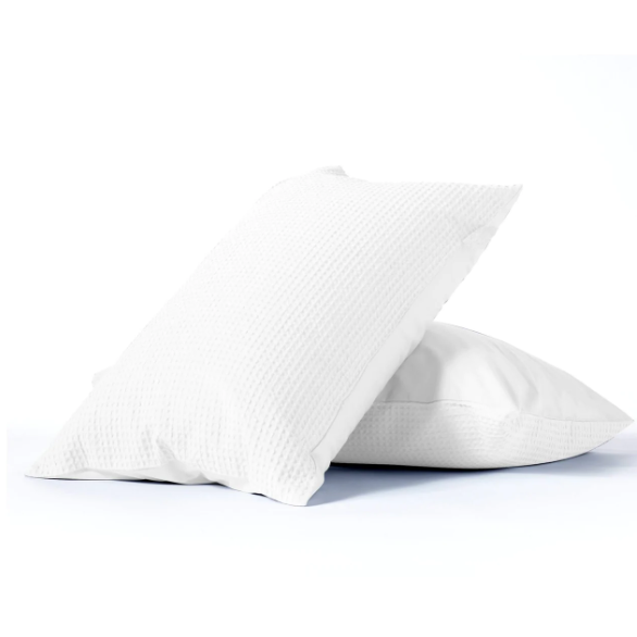 Night Lark Cotton Waffle Coverless Duvet - Breathable All-Season White Comforter for Bedroom, Guest Room & Dorm | Soft & Lightweight Bedding Set