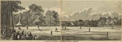 Vintage 1859 Baseball Match Photo - Elysian Fields Hoboken NJ Historical Sports Photography | Perfect for Baseball Memorabilia & History Enthusiasts
