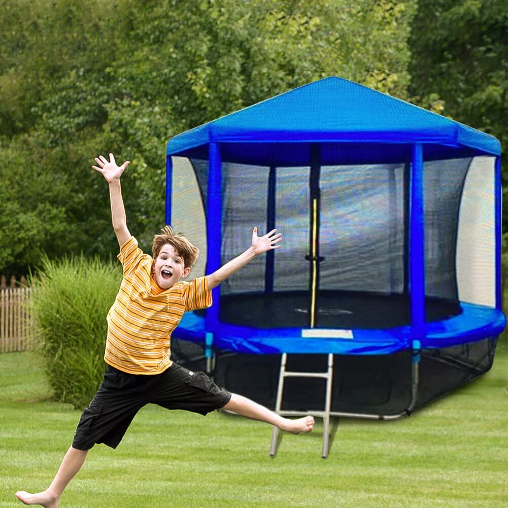 6-14 Ft Waterproof Trampoline Cover - UV Resistant & Tearproof Protective Cover for Round Trampolines and Swimming Pools | Easy Installation for Outdoor Weather Protection