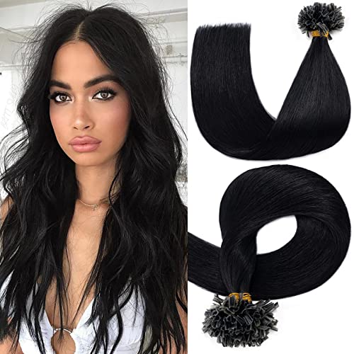 100% Real Human Hair U Tip Extensions - Pre Bonded Nail Tipped Fusion Hair 18