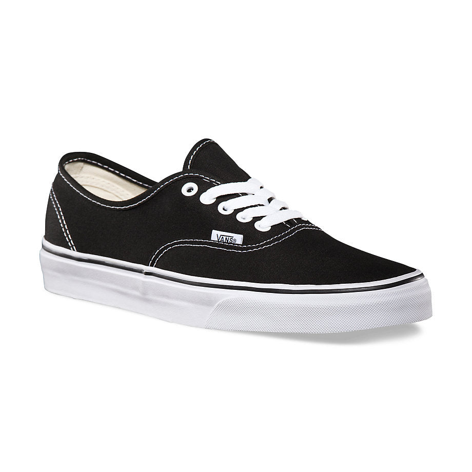 VANS Authentic Black Skate Shoes for Men & Women - Classic Low Top Sneakers for Casual Wear, Street Style & Skateboarding