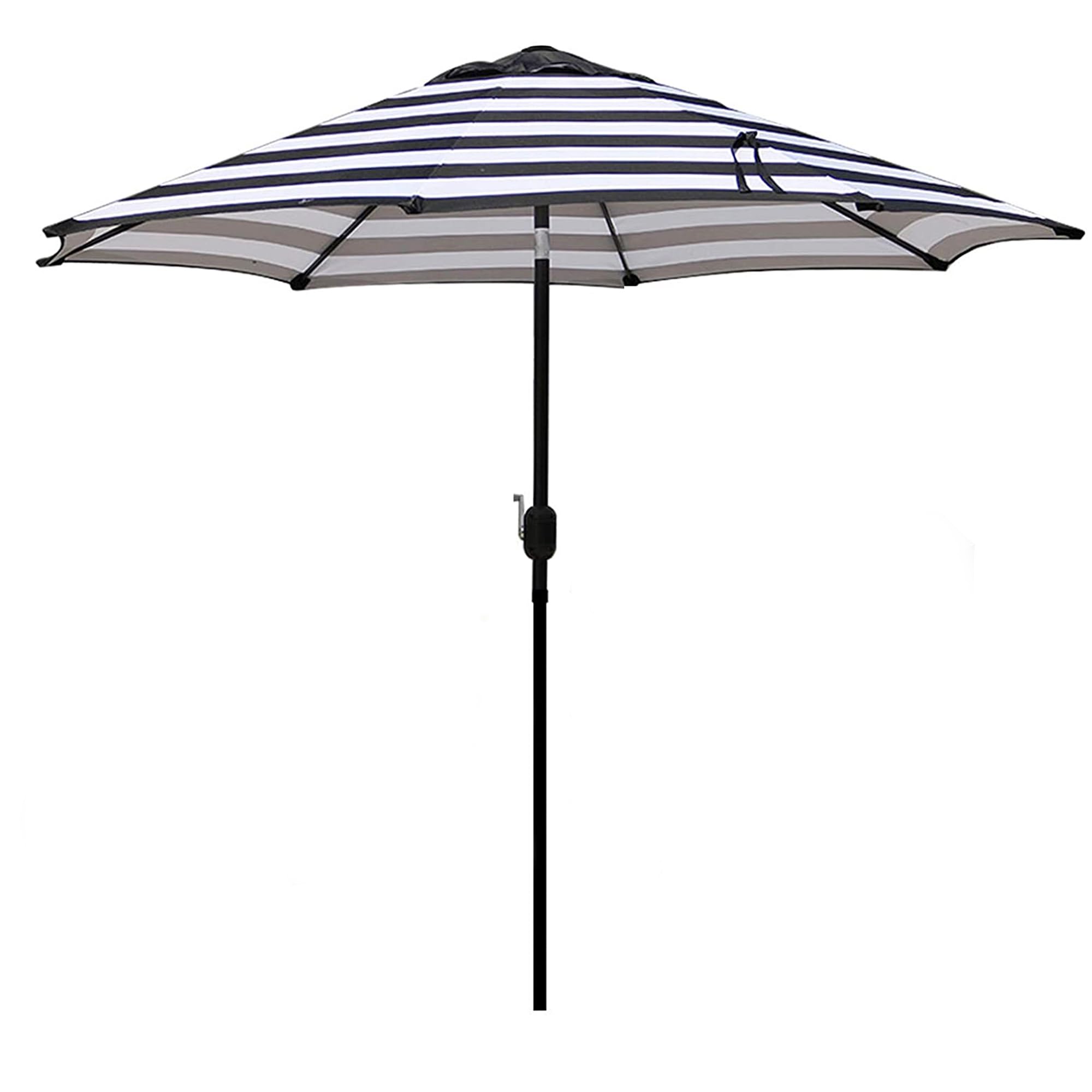 Blissun 9' Outdoor Patio Umbrella - Heavy Duty Market Umbrella with 8 Sturdy Steel Ribs, Push Button Tilt & Easy Crank Lift - Perfect for Backyard, Poolside, Garden, Restaurant & Outdoor Dining
