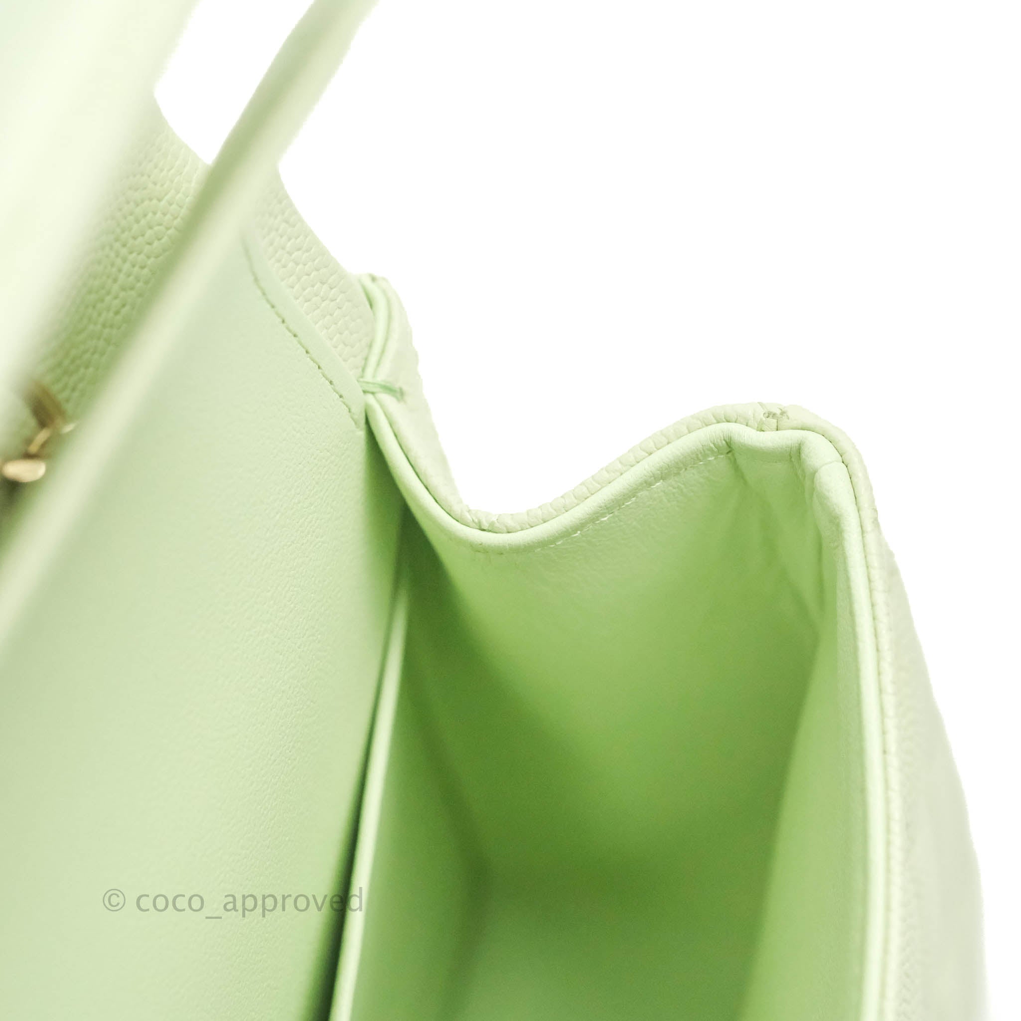 Chanel Classic M/L Medium Flap Bag in Quilted Avocado Green Caviar Leather with Gold Hardware - Luxury Handbag for Women, Perfect for Parties, Work & Everyday Use